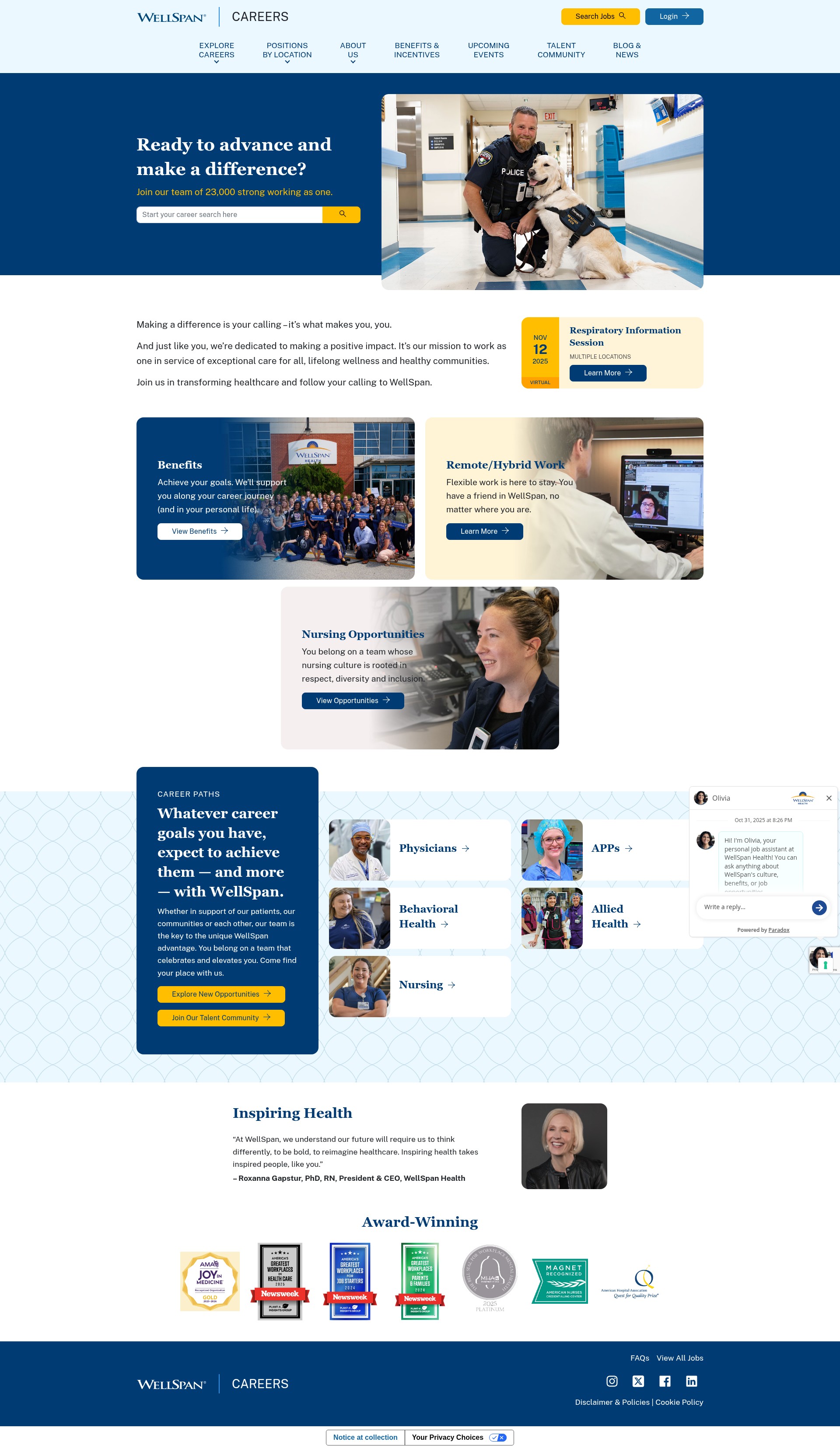 Screenshot of joinwellspan.org