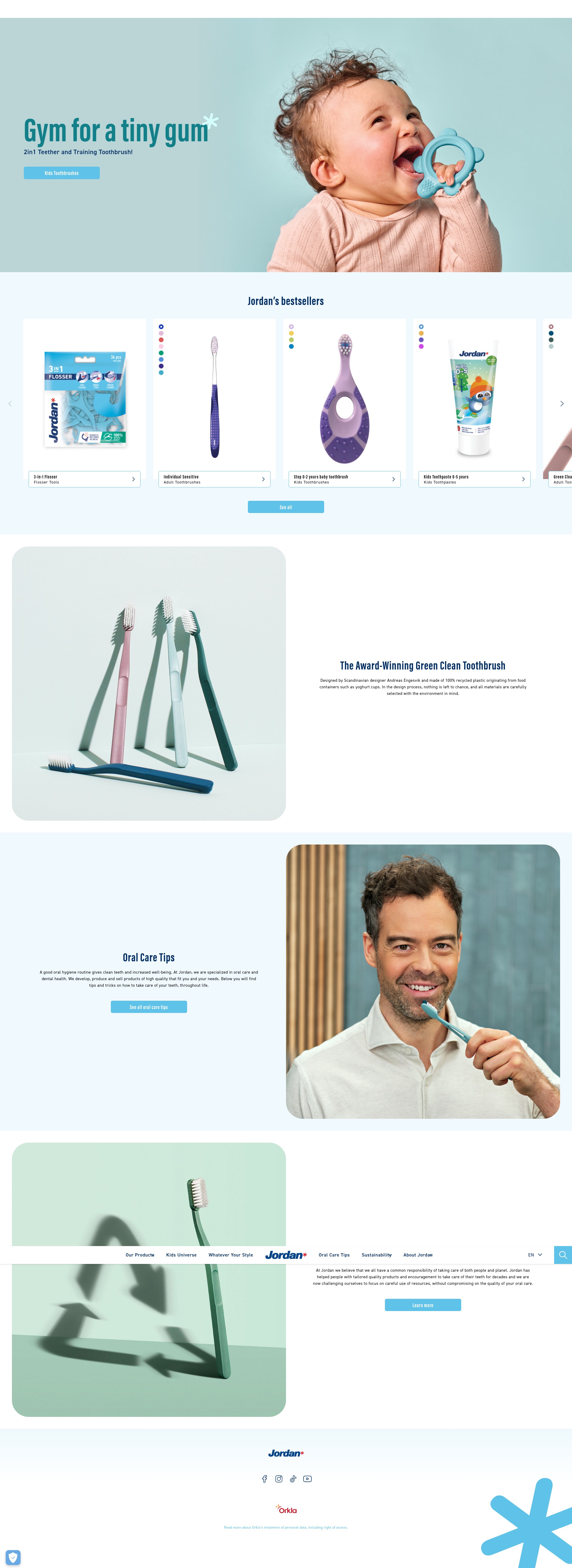 Screenshot of jordanoralcare.com