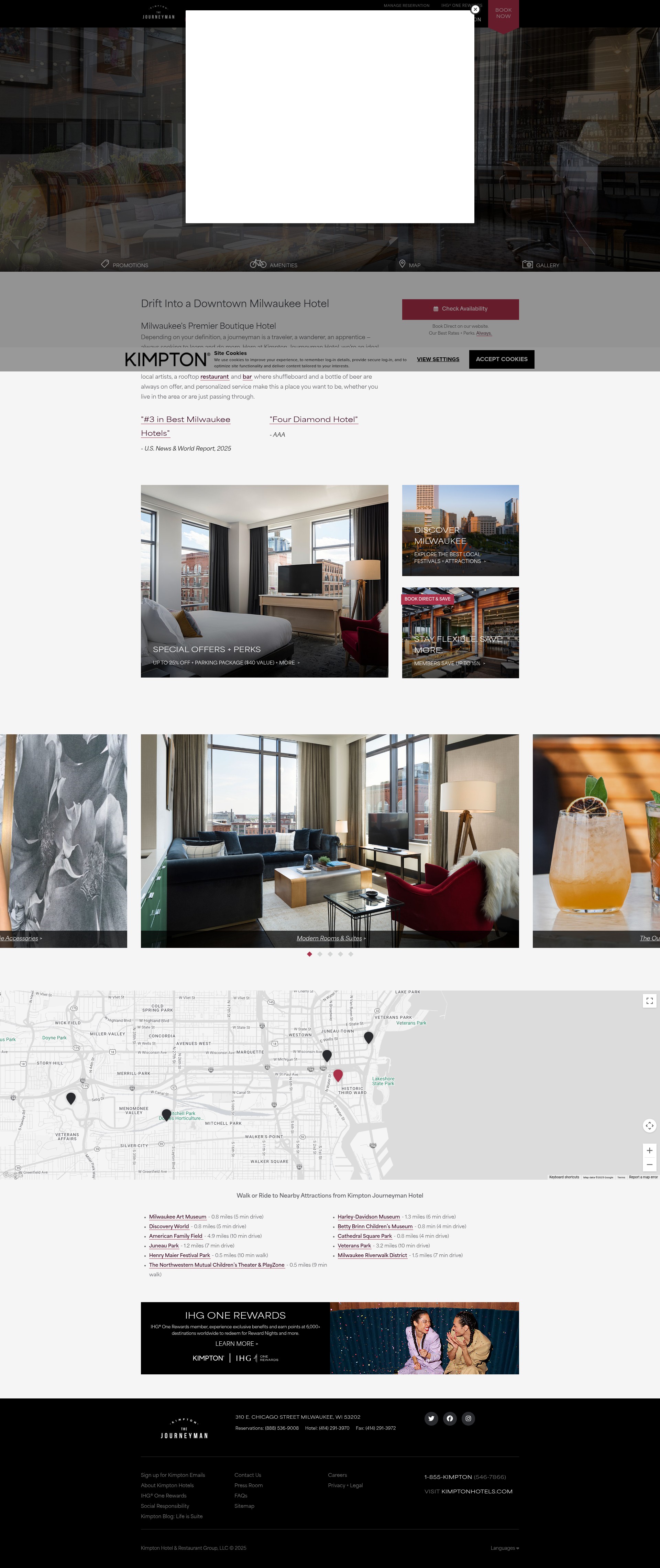 Screenshot of journeymanhotel.com