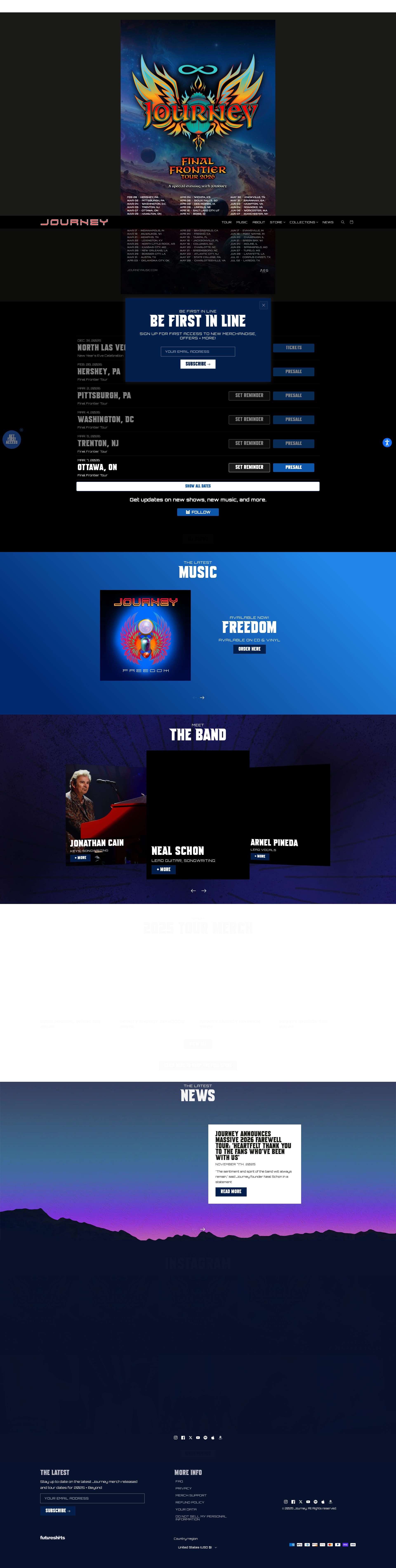 Screenshot of journeymusic.com