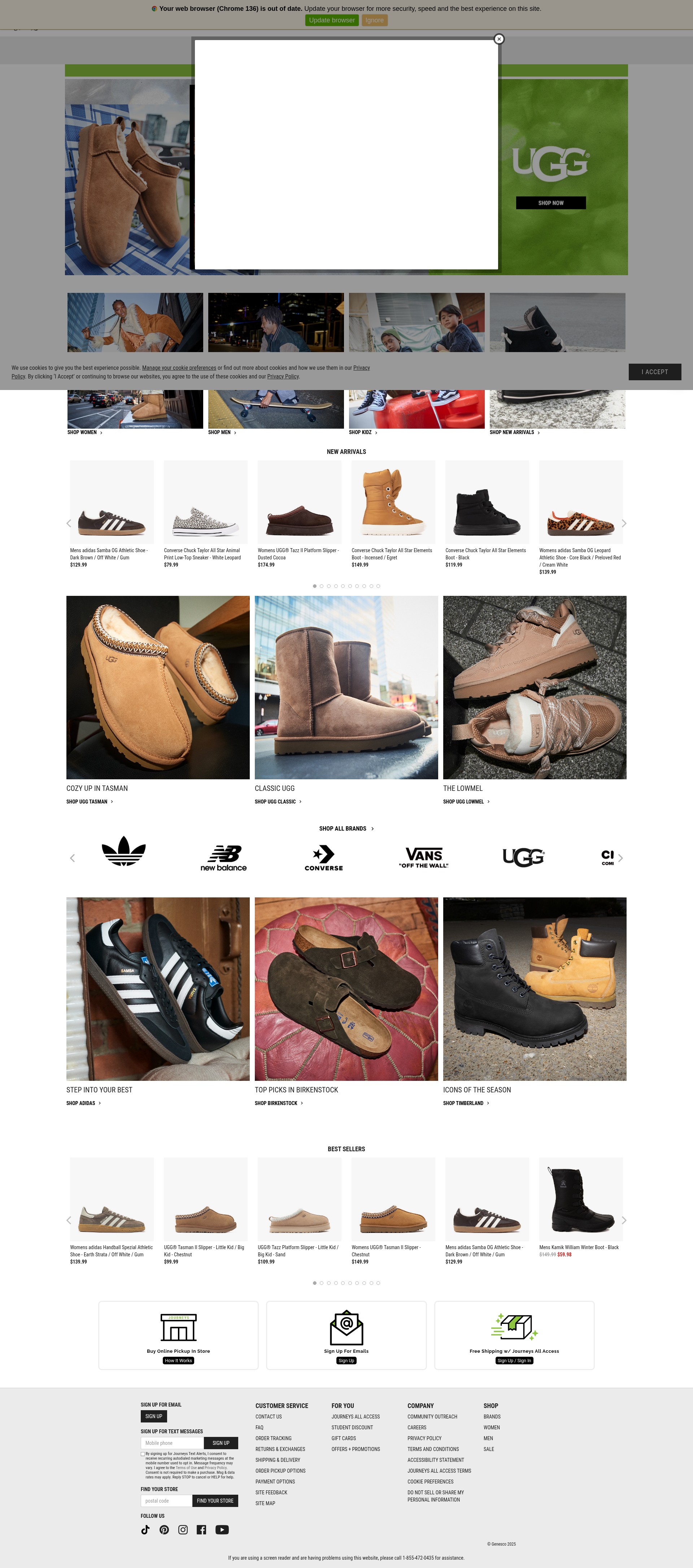 Screenshot of journeys.ca