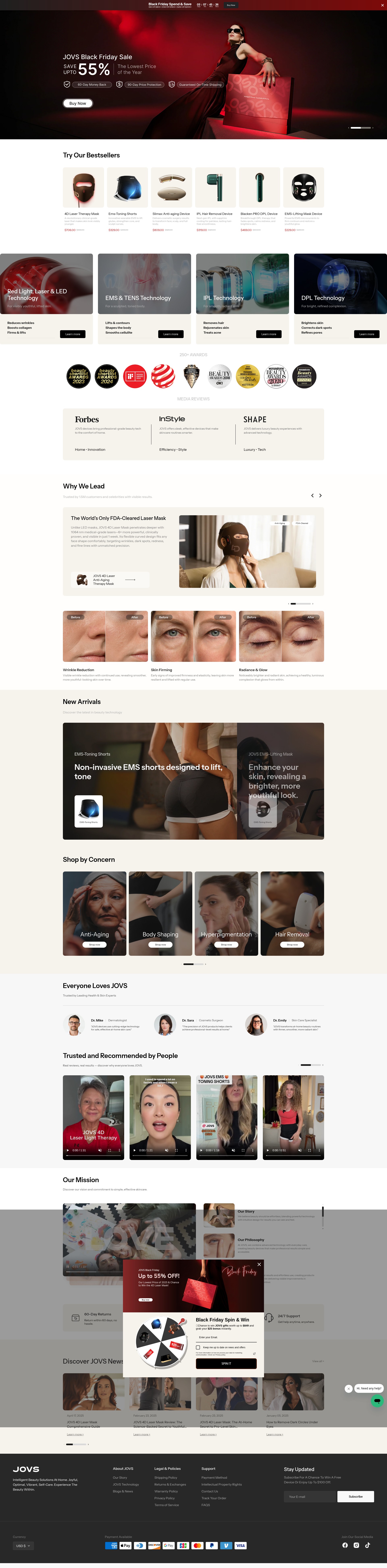 Screenshot of jovs.com