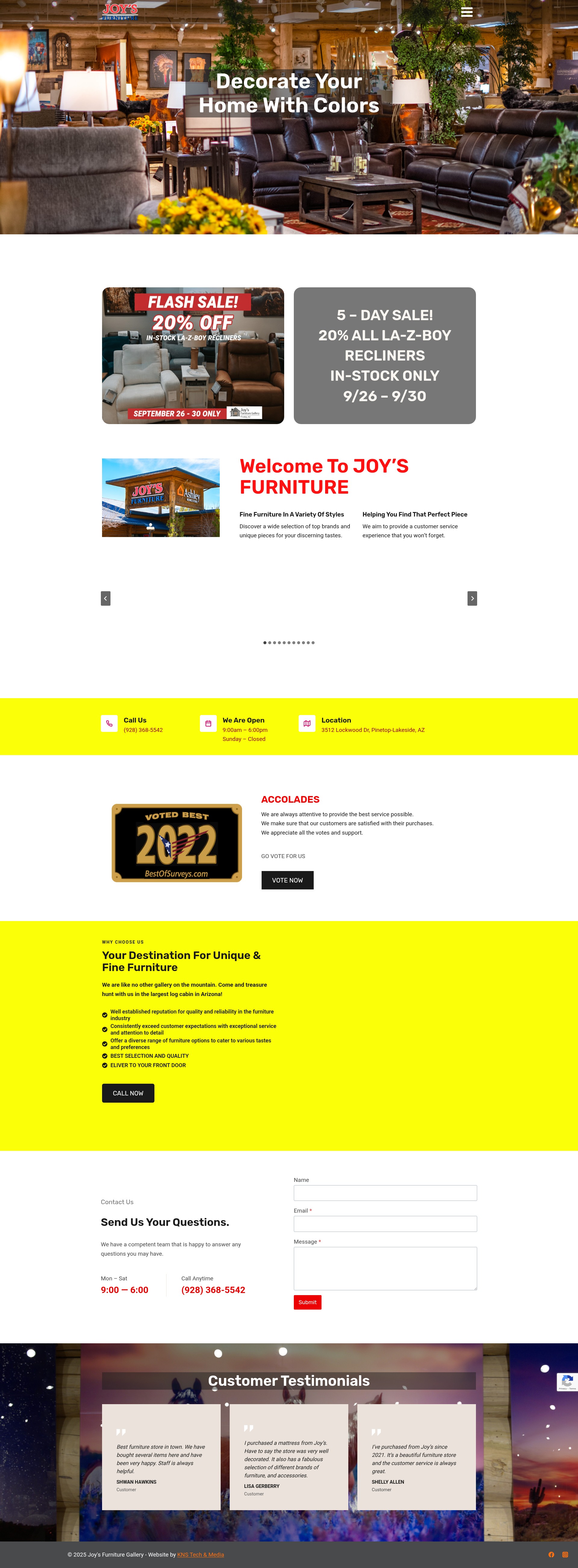 Screenshot of joysfurnituregallery.com