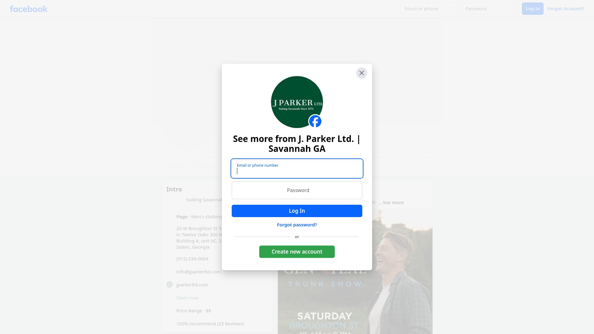 Screenshot of jparkerltd.com