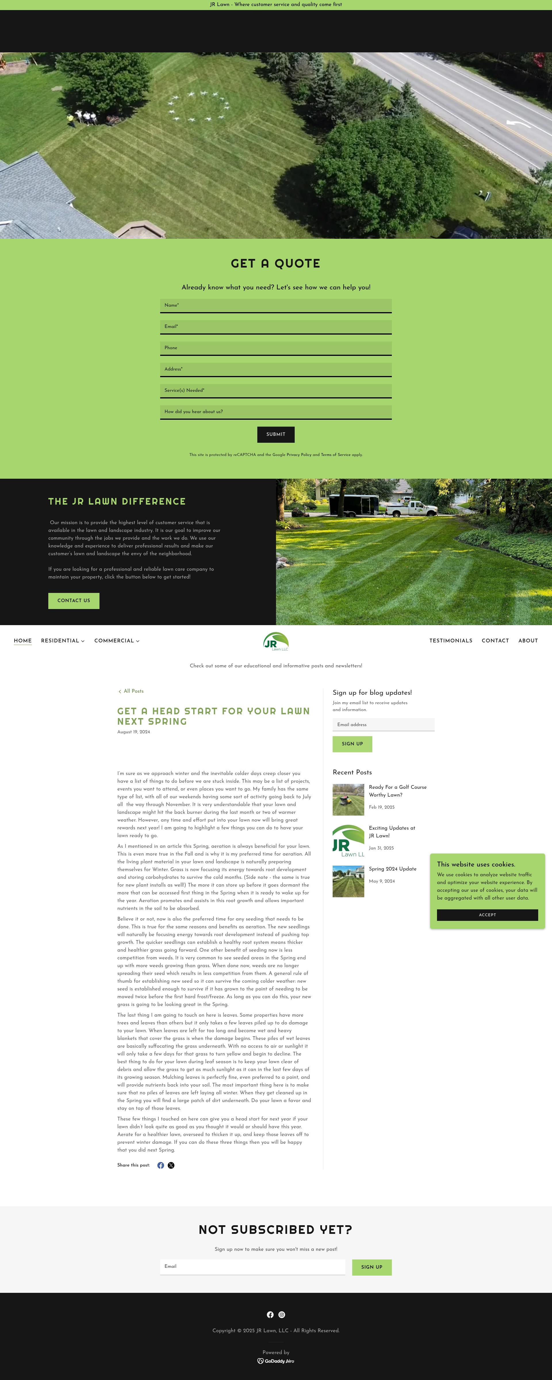 Screenshot of jrlawnllc.com