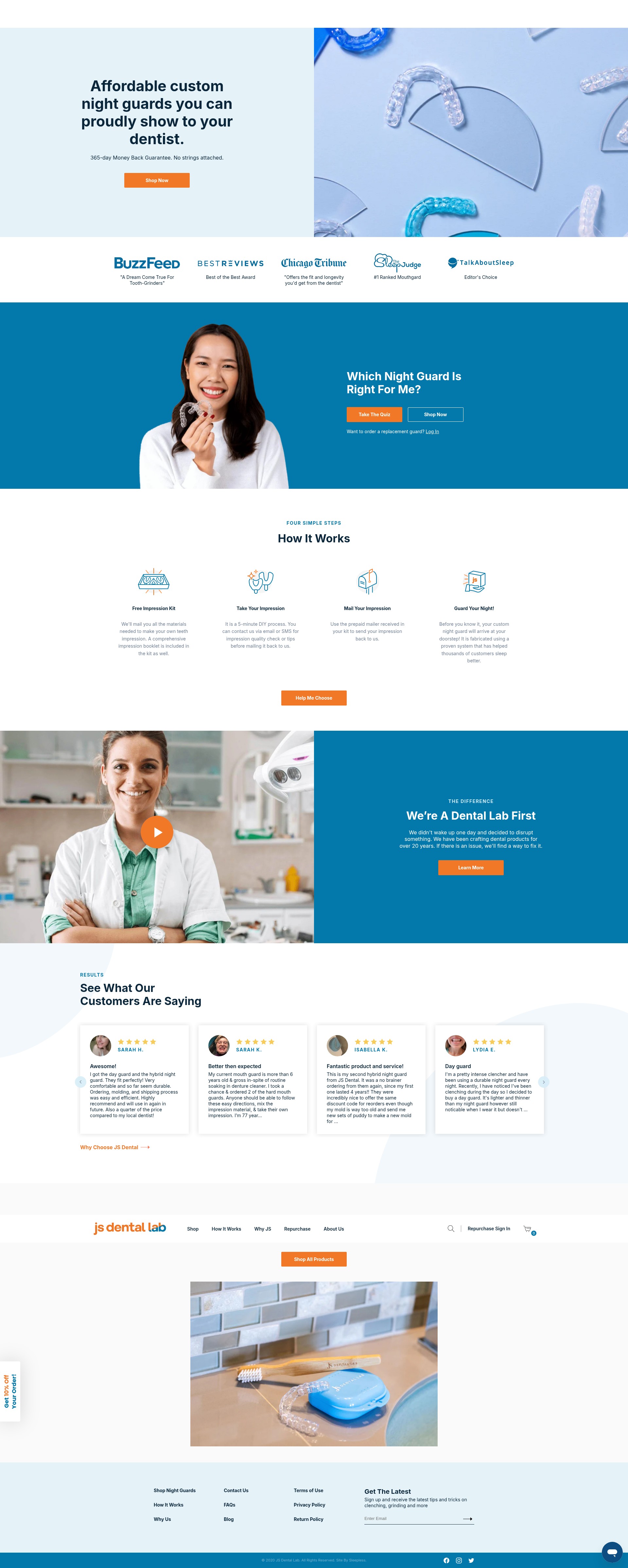 Screenshot of jsdentallab.com