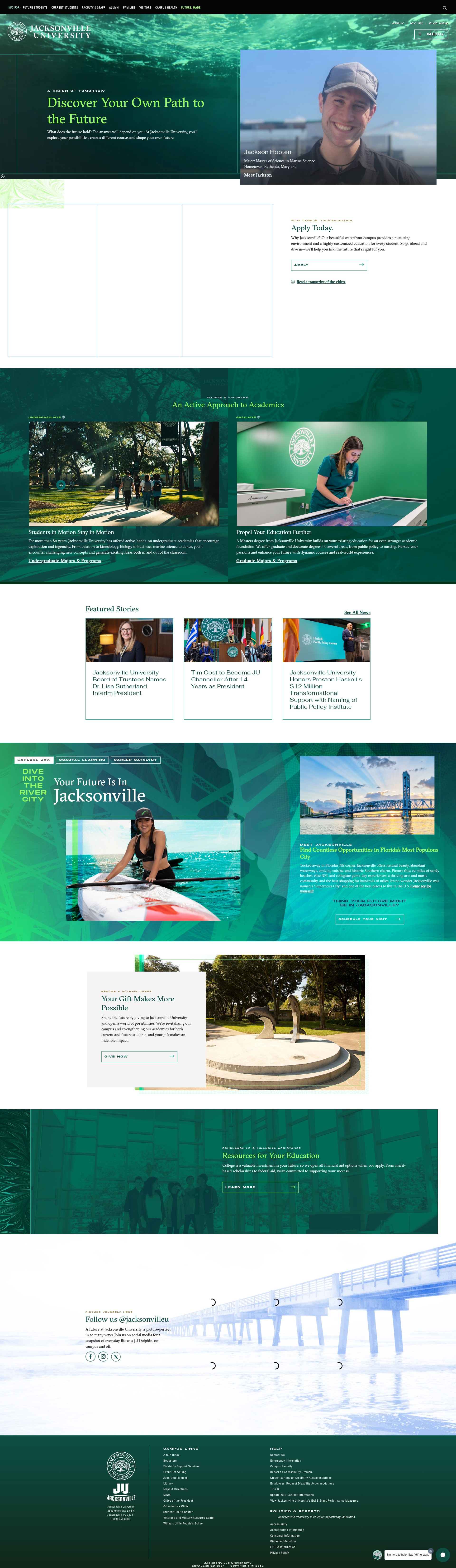 Screenshot of ju.edu