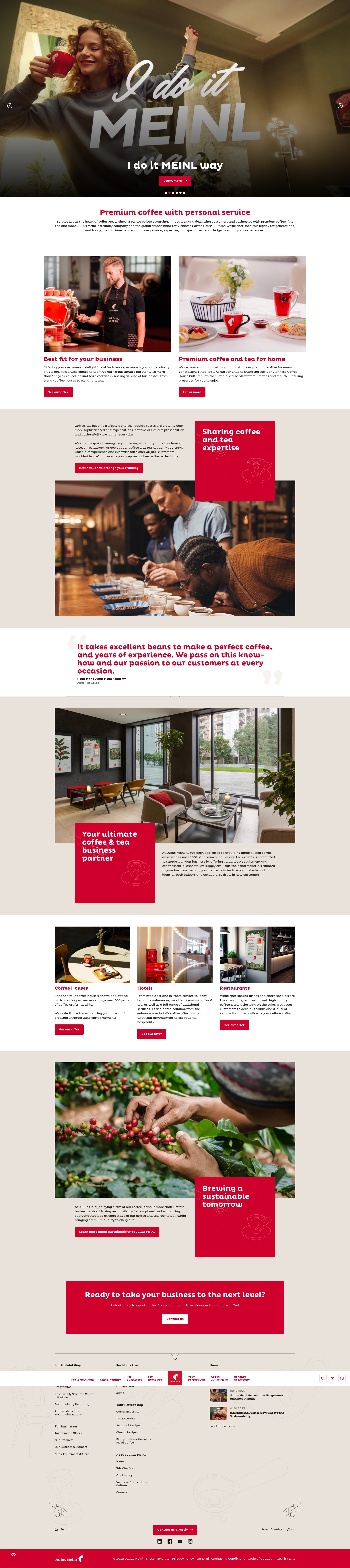 Screenshot of juliusmeinl.com