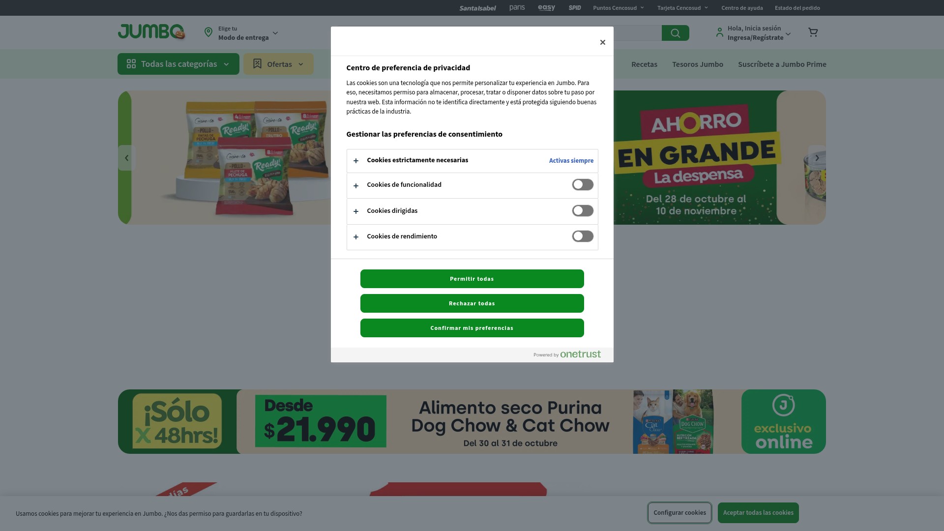Screenshot of jumbo.cl