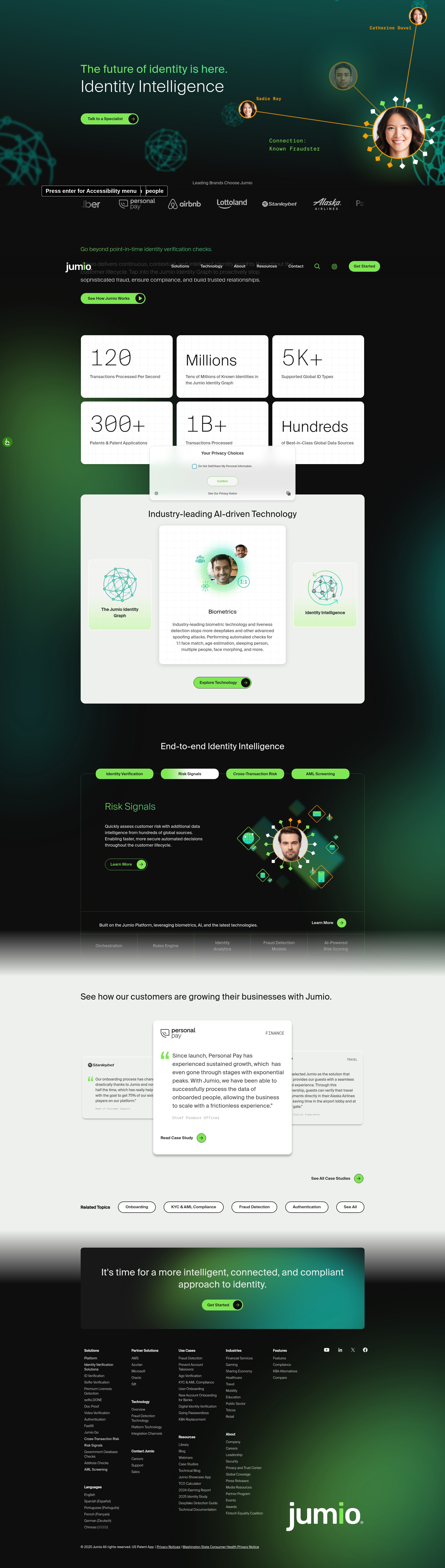 Screenshot of jumio.com