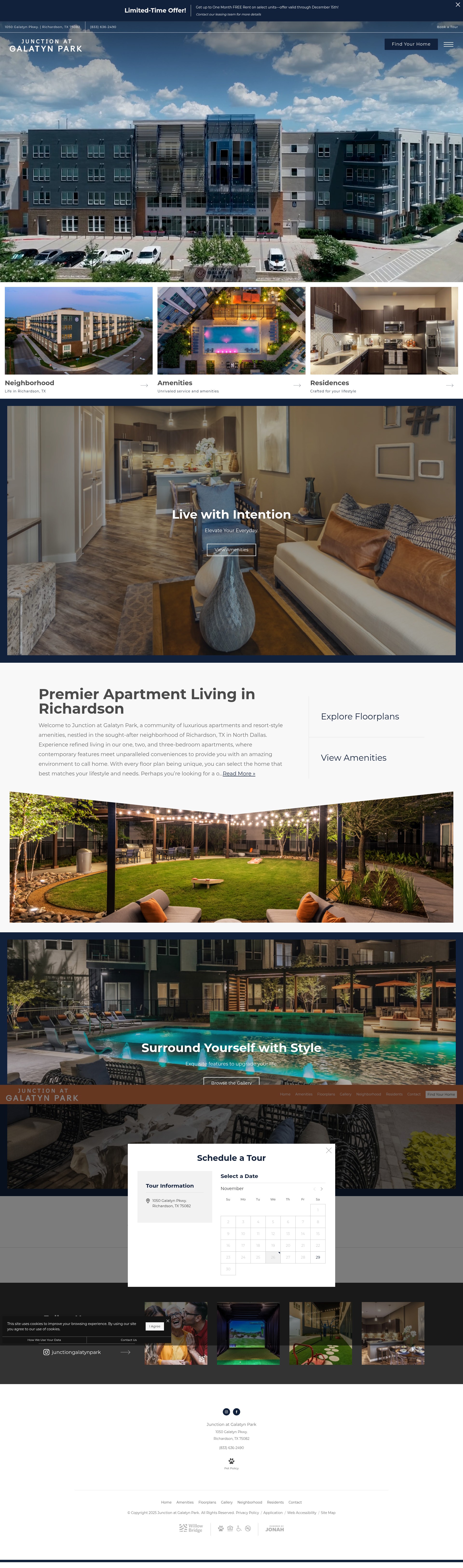 Screenshot of junctionatgalatynpark.com