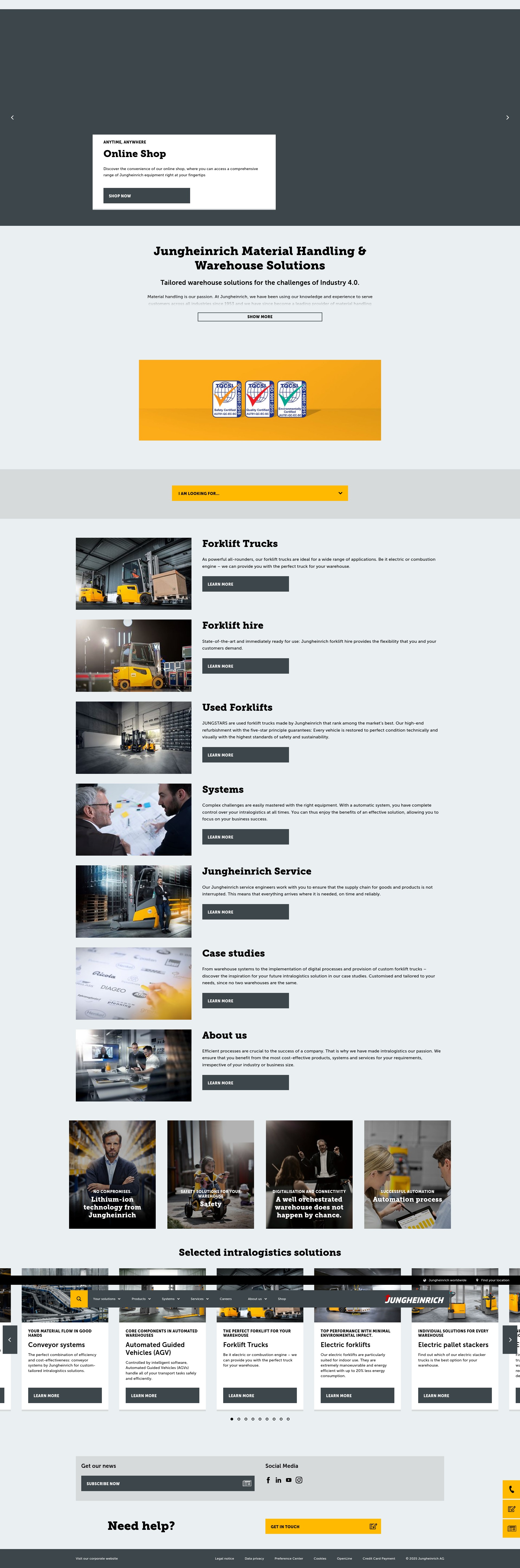 Screenshot of jungheinrich.com.au
