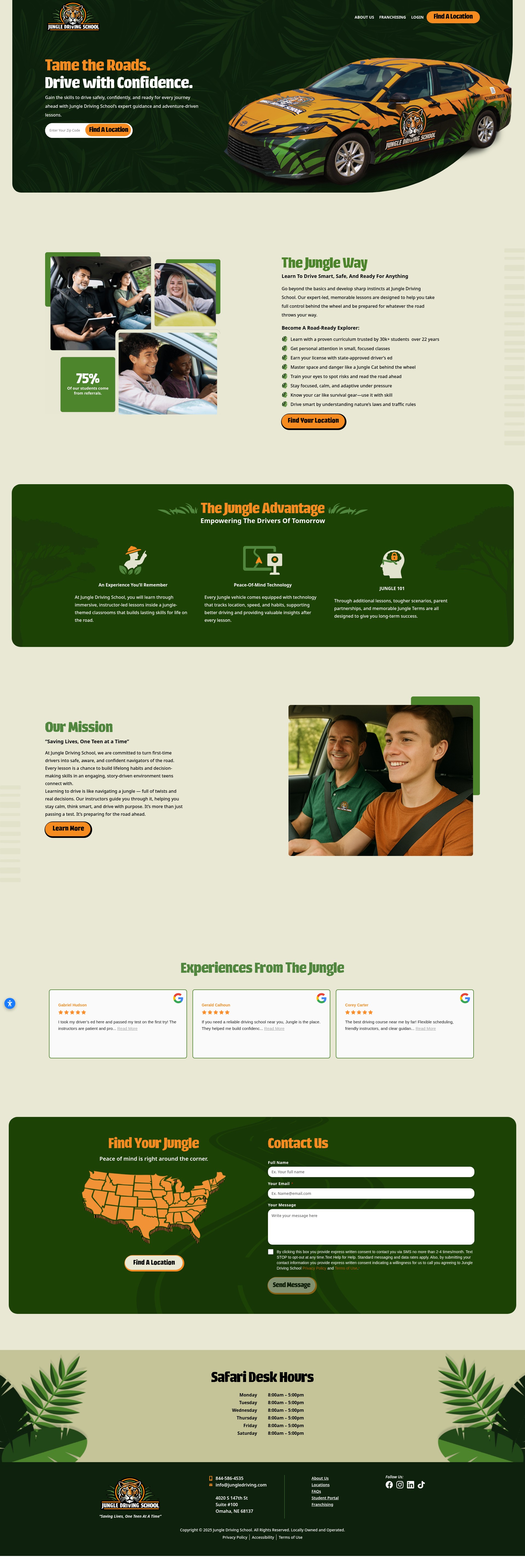 Screenshot of jungledriving.com