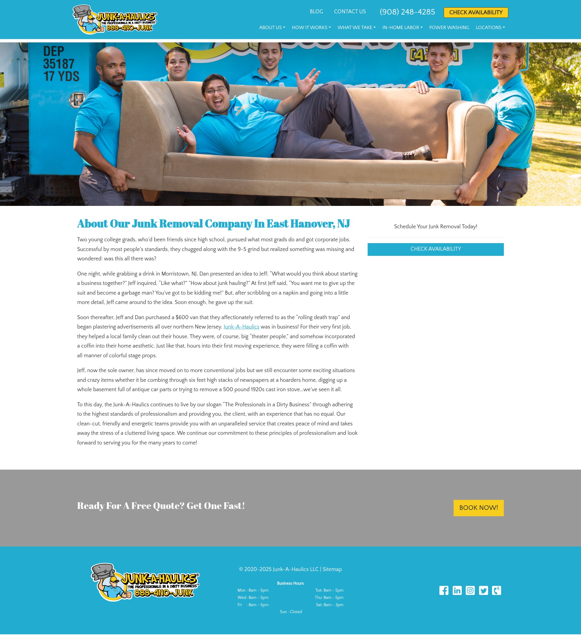 Screenshot of junkahaulics.com