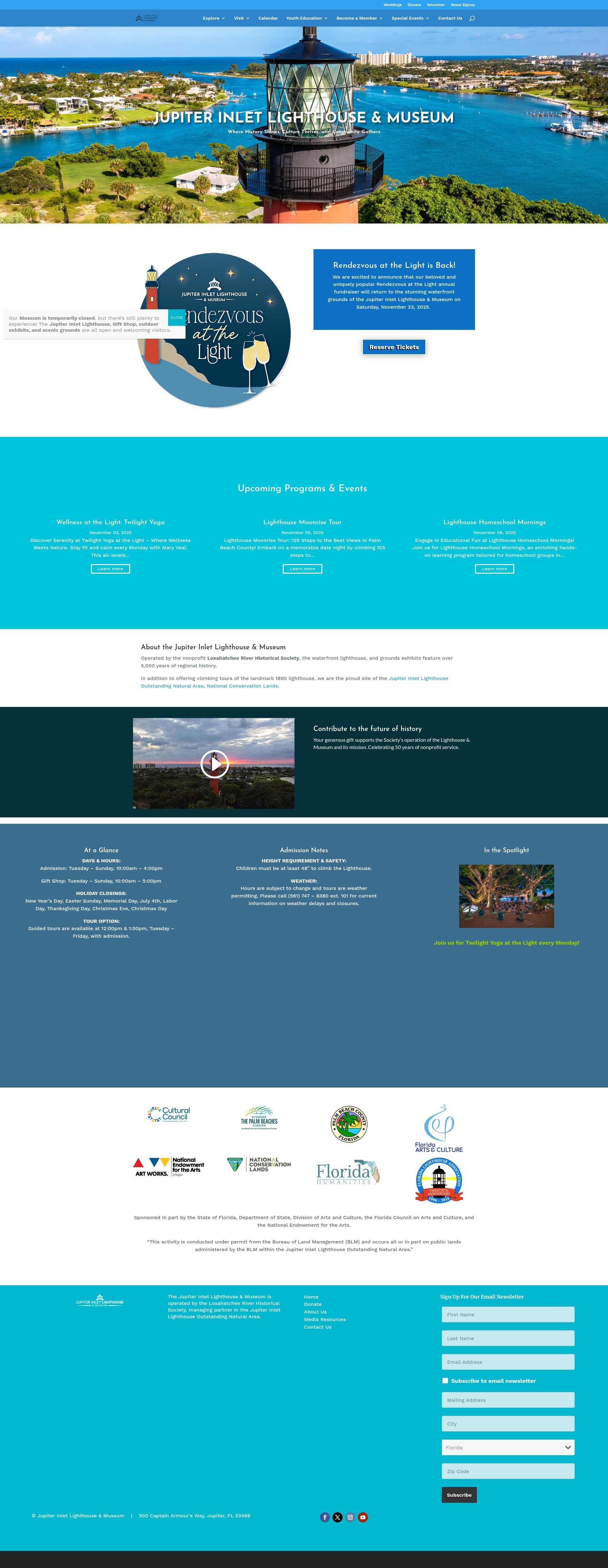 Screenshot of jupiterlighthouse.org