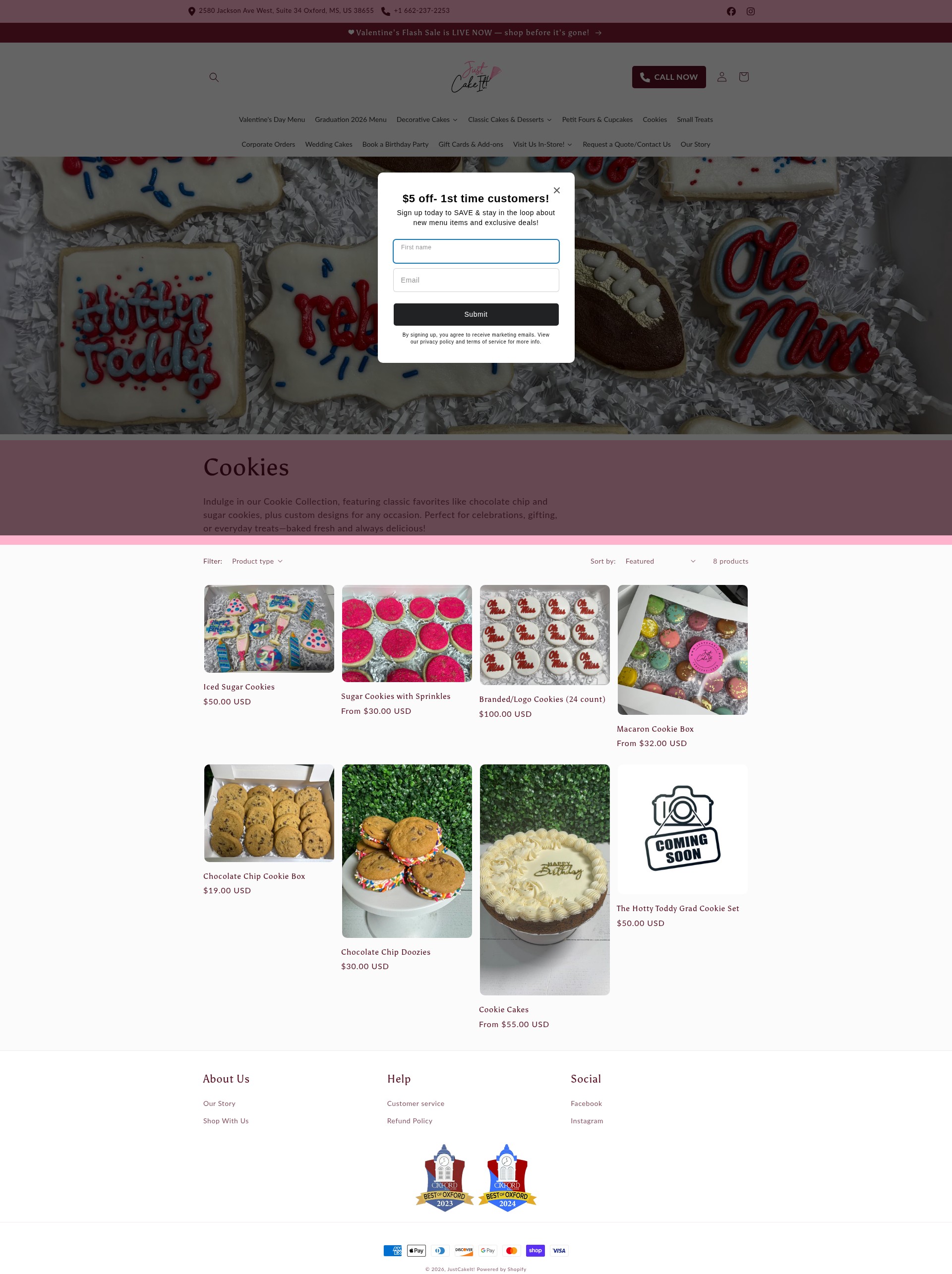 Screenshot of justcakeit.net