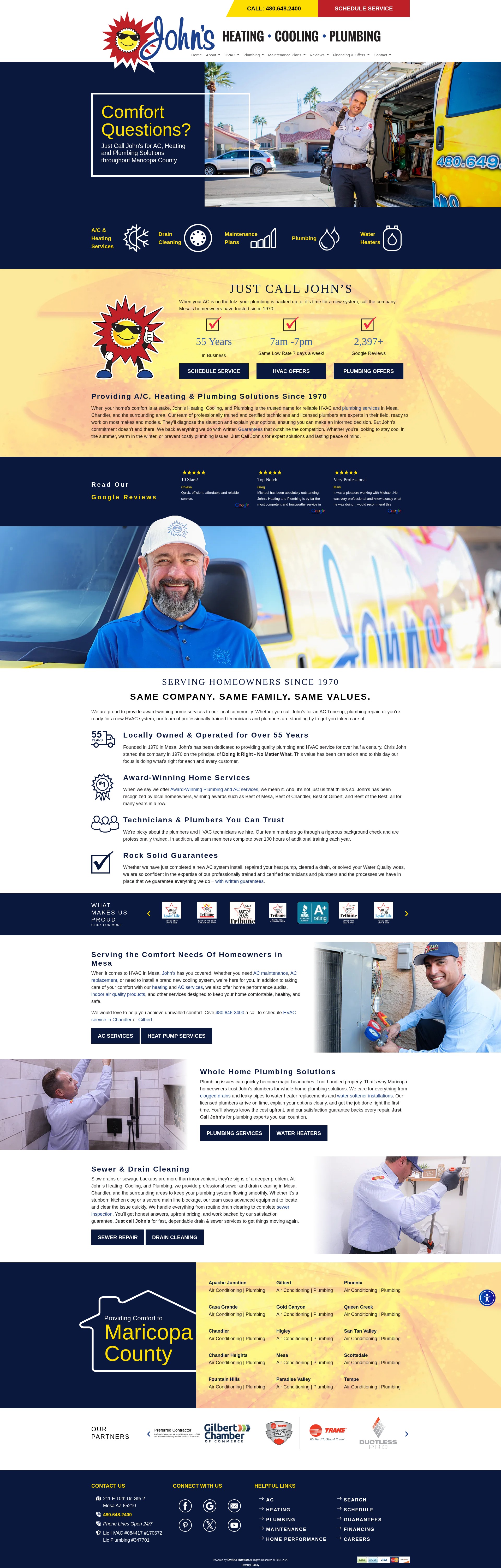 Screenshot of justcalljohns.com