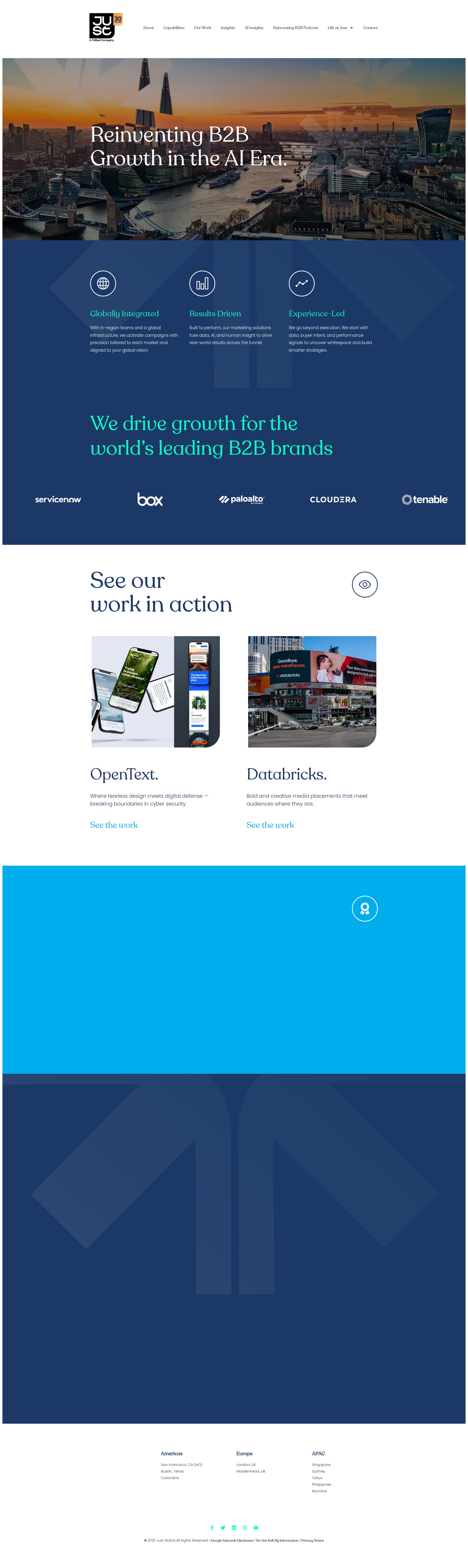 Screenshot of justglobal.com