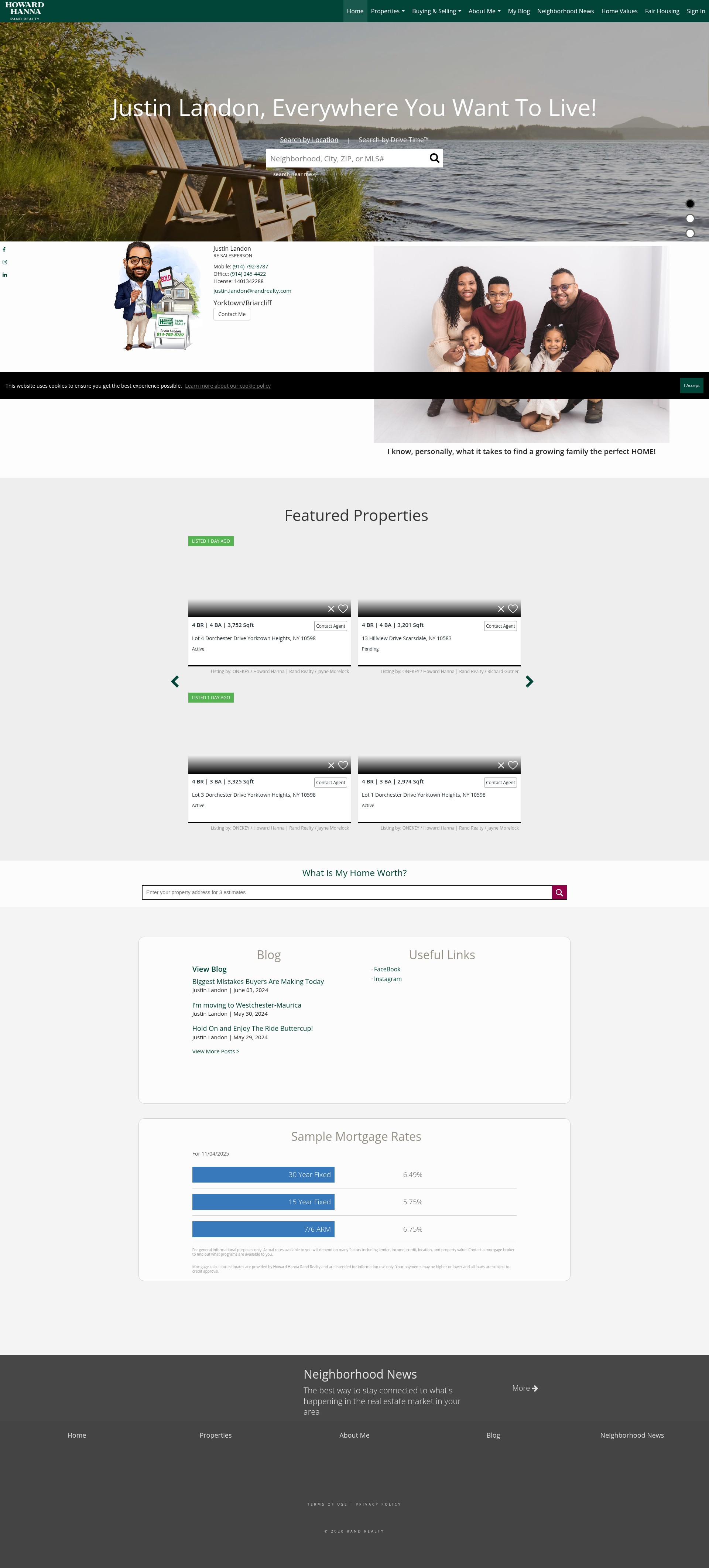 Screenshot of justinlandonrealty.com
