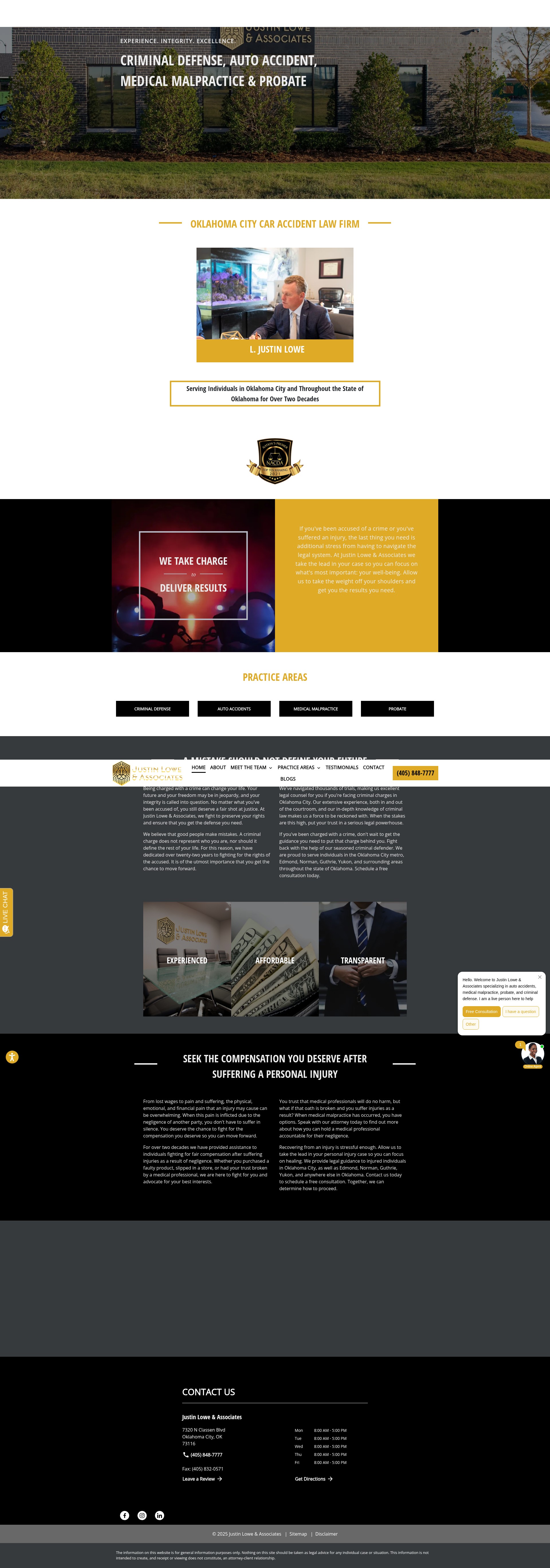 Screenshot of justinlowepc.com