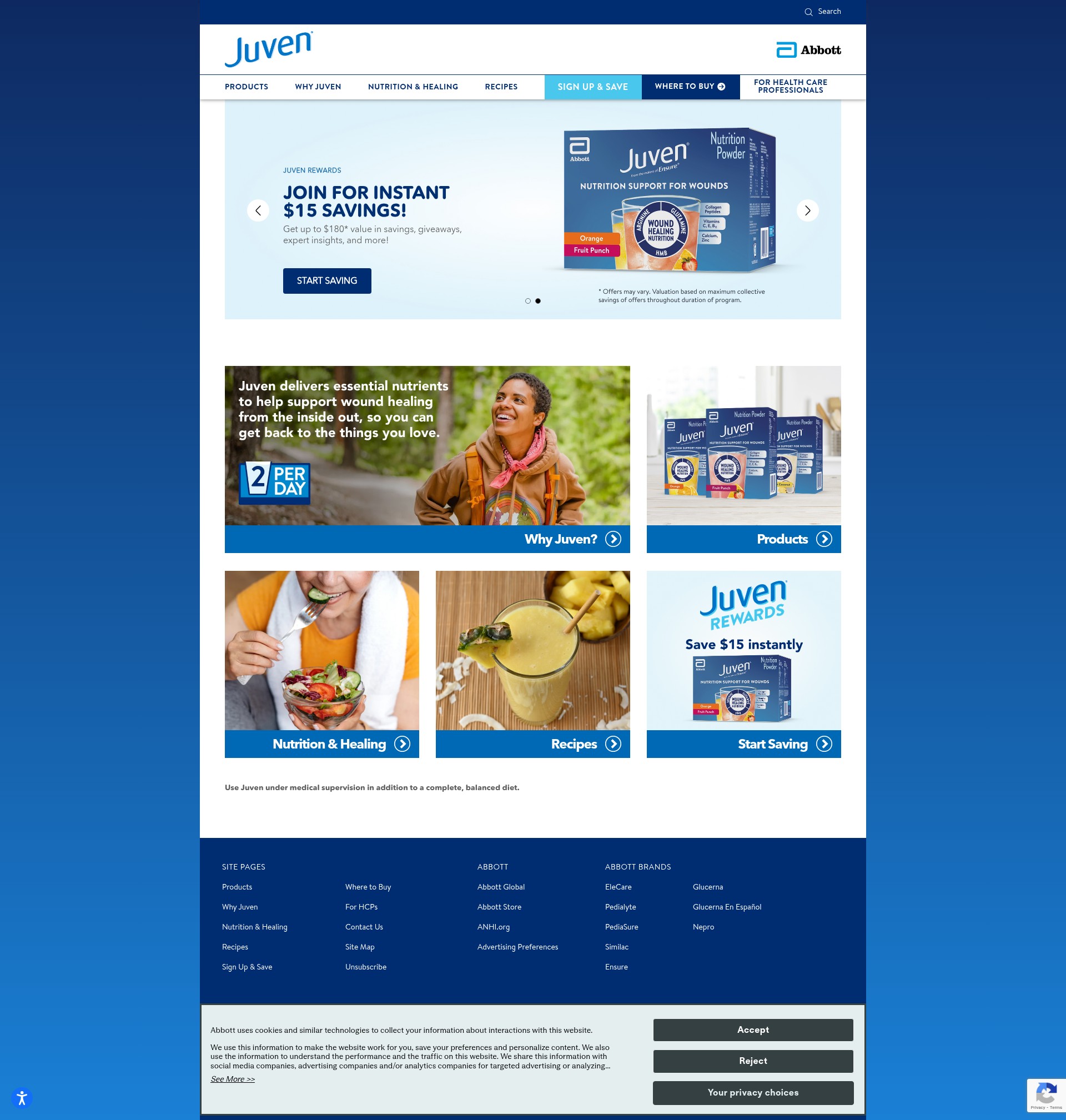 Screenshot of juven.com