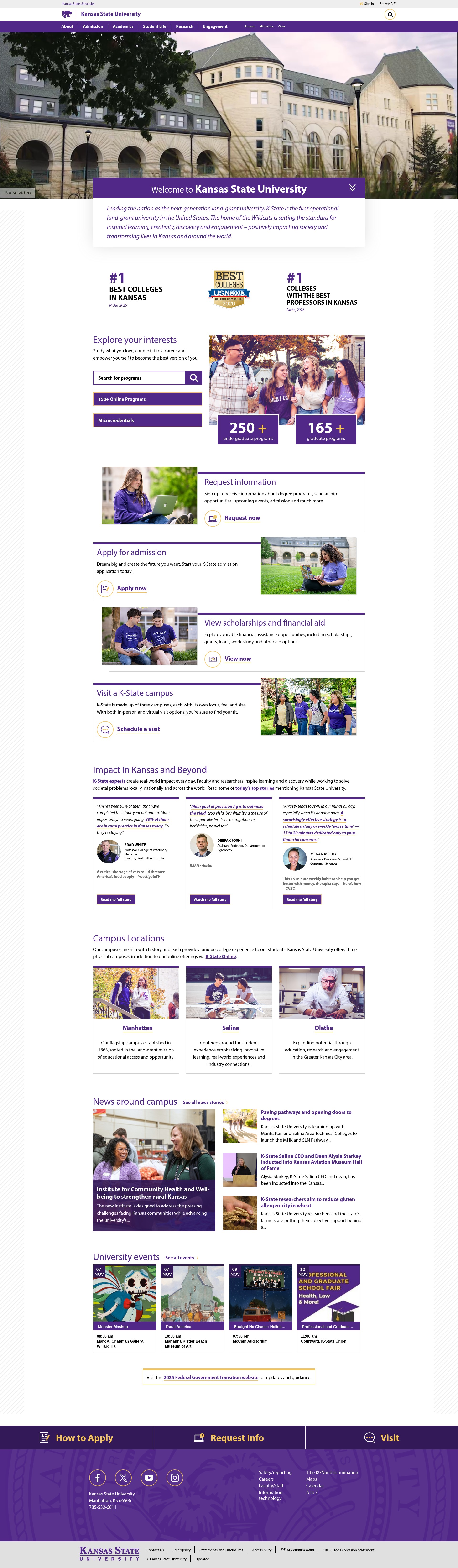 Screenshot of k-state.edu