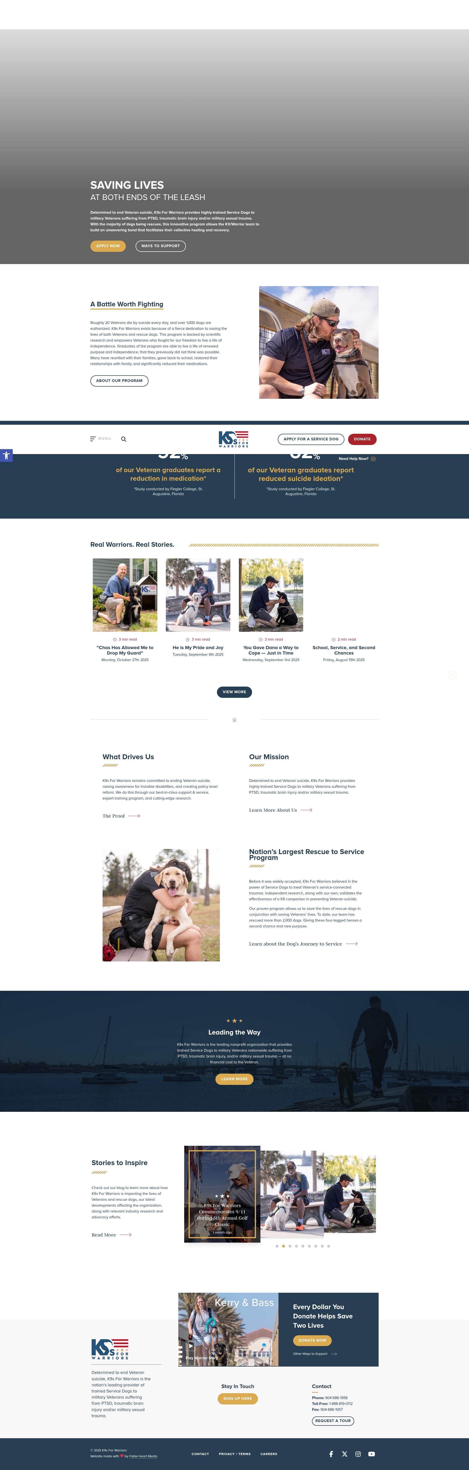 Screenshot of k9sforwarriors.org