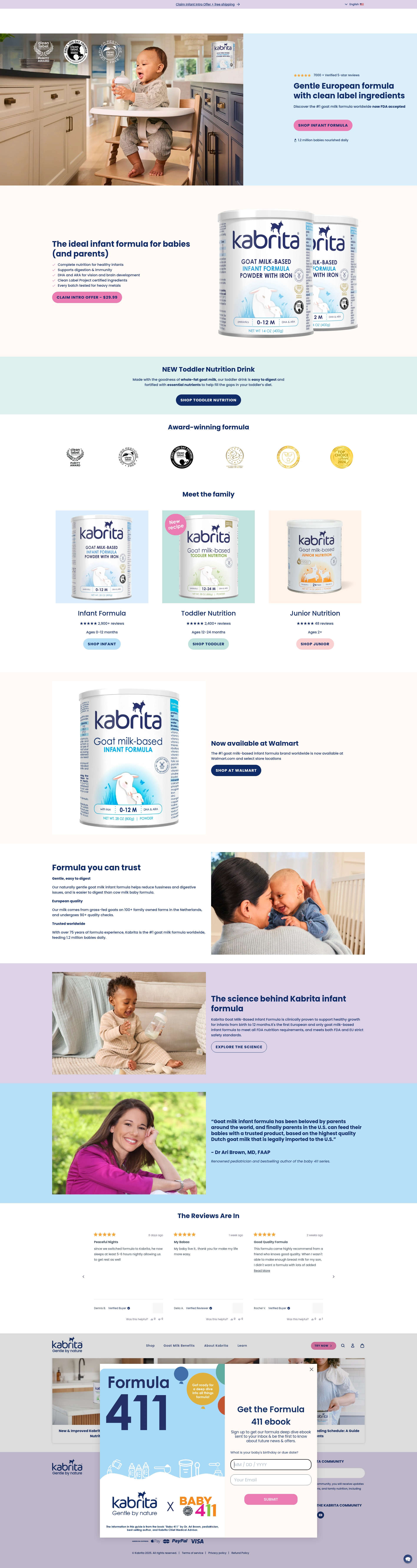 Screenshot of kabrita.com