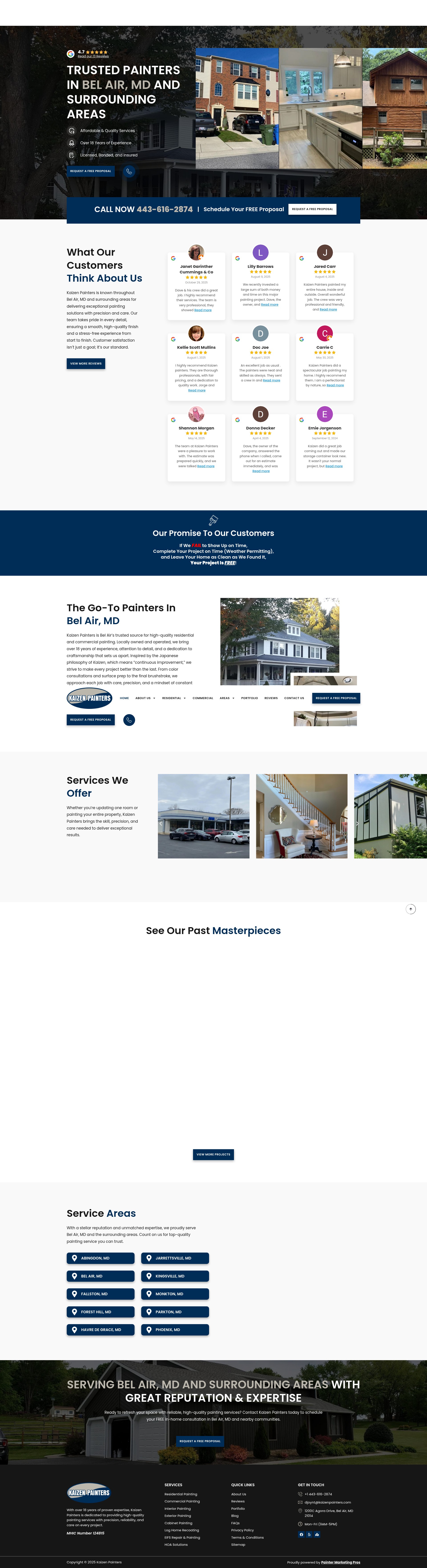 Screenshot of kaizenpainters.com