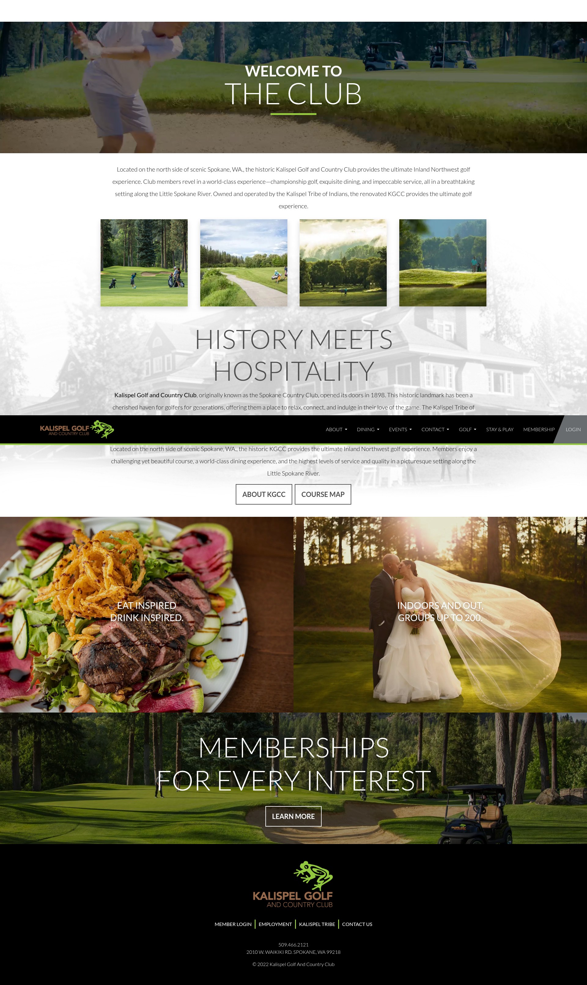 Screenshot of kalispelgolf.com