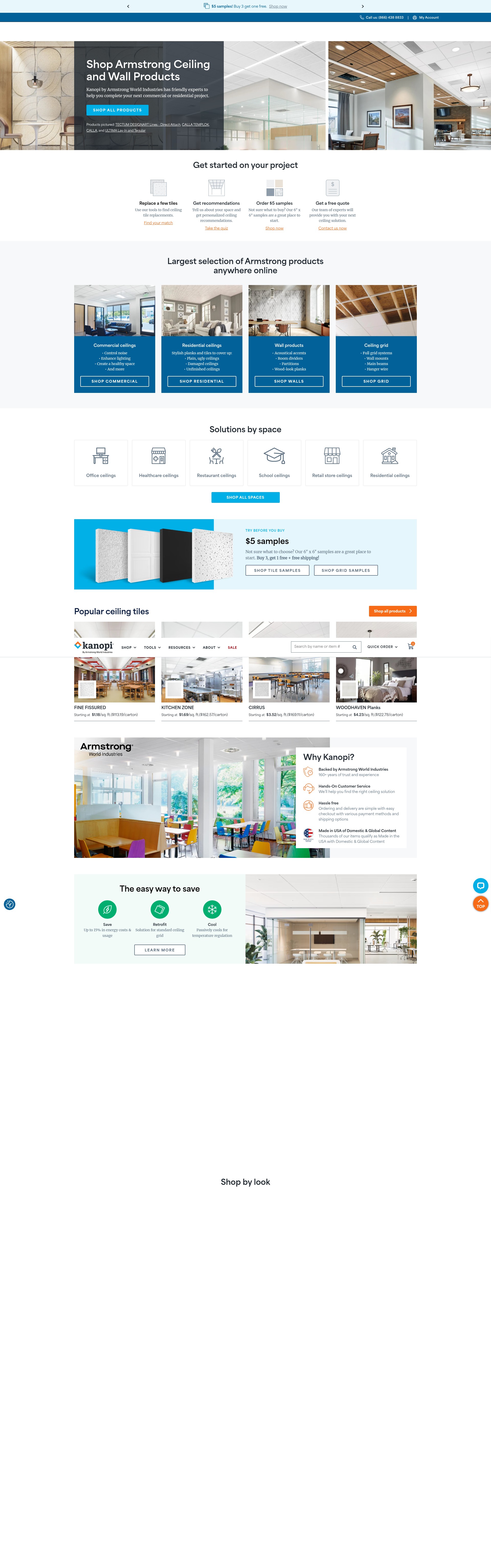 Screenshot of kanopibyarmstrong.com