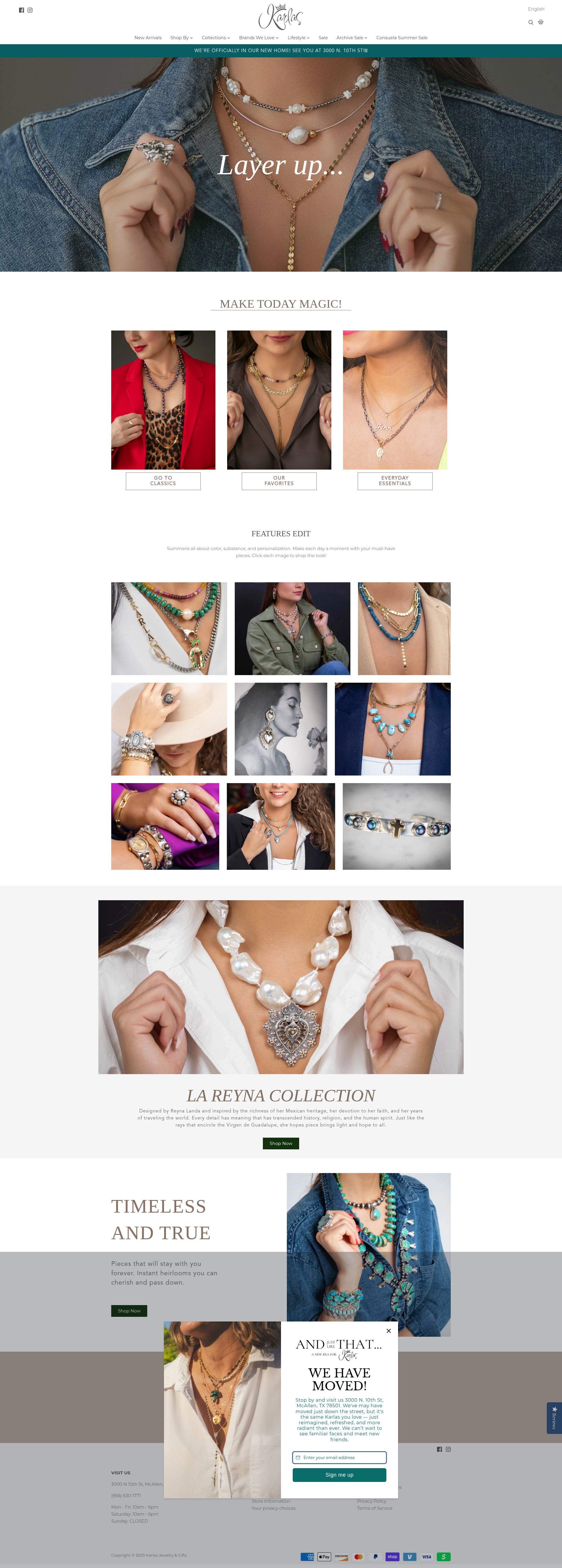 Screenshot of karlasjewelry.com