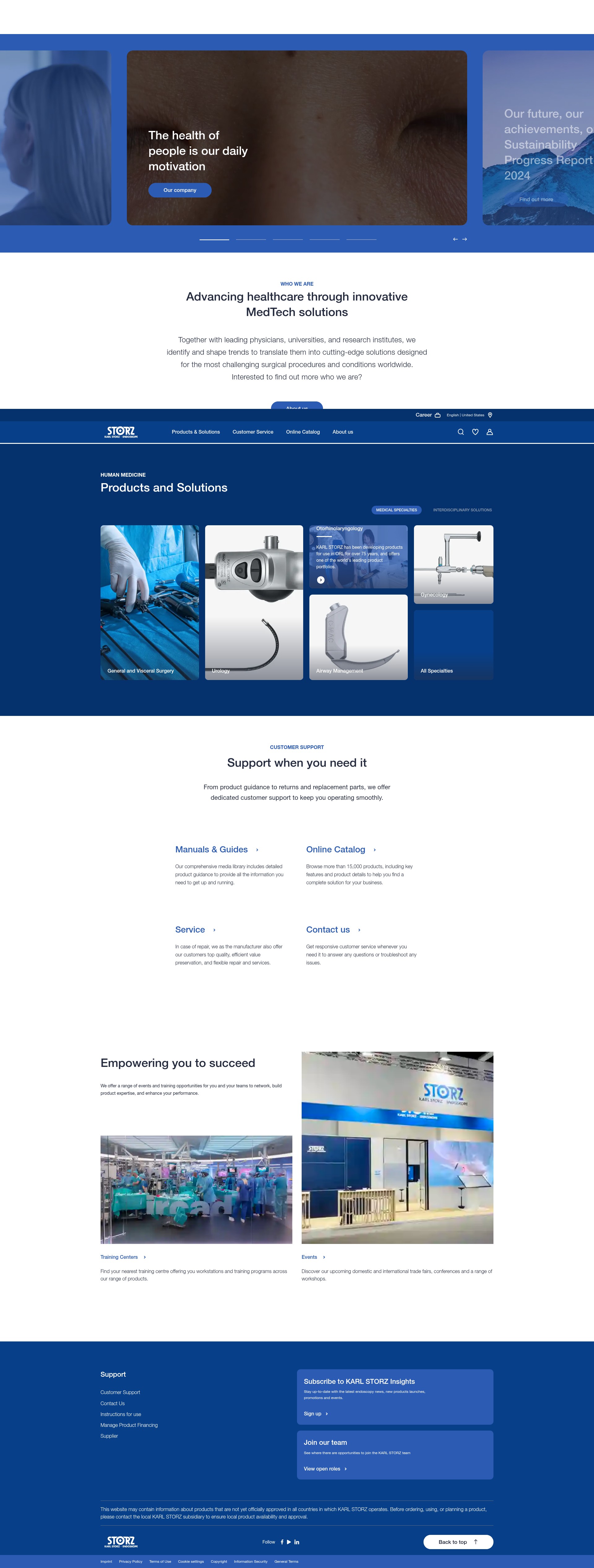 Screenshot of karlstorz.com