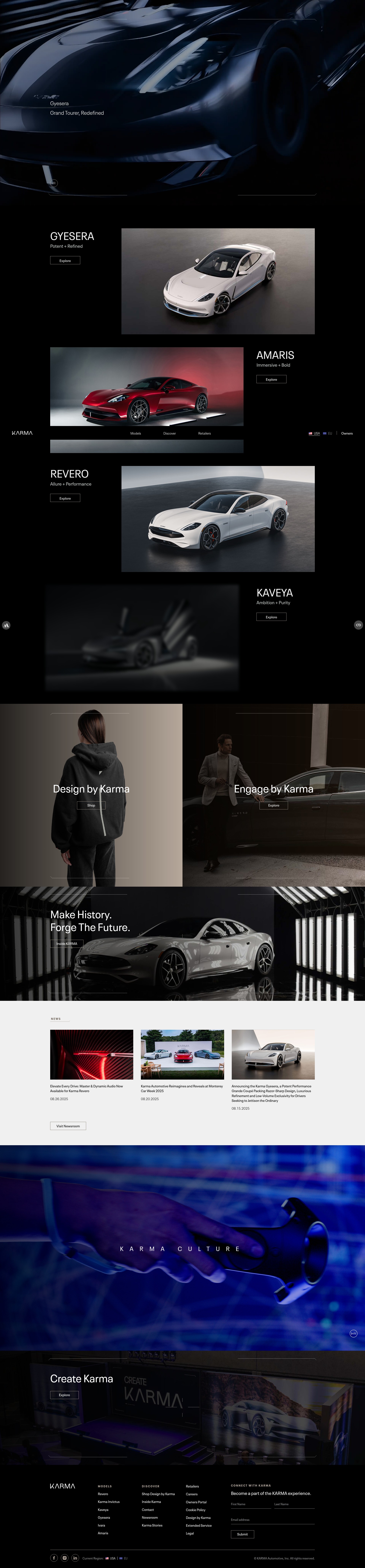Screenshot of karmaautomotive.com