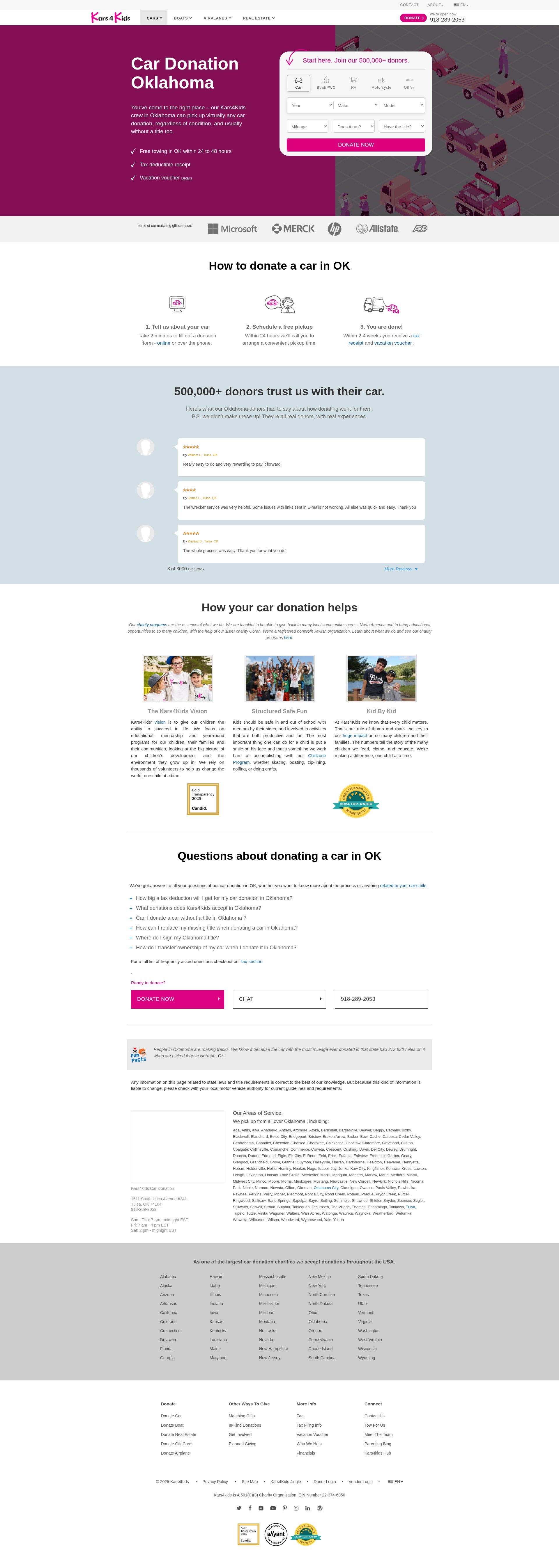 Screenshot of kars4kids.org