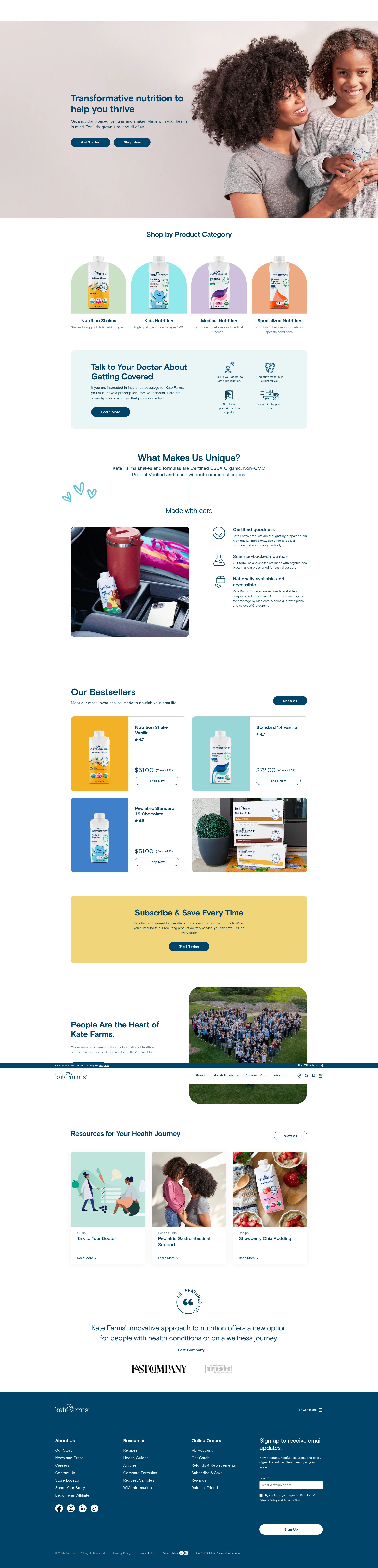Screenshot of katefarms.com