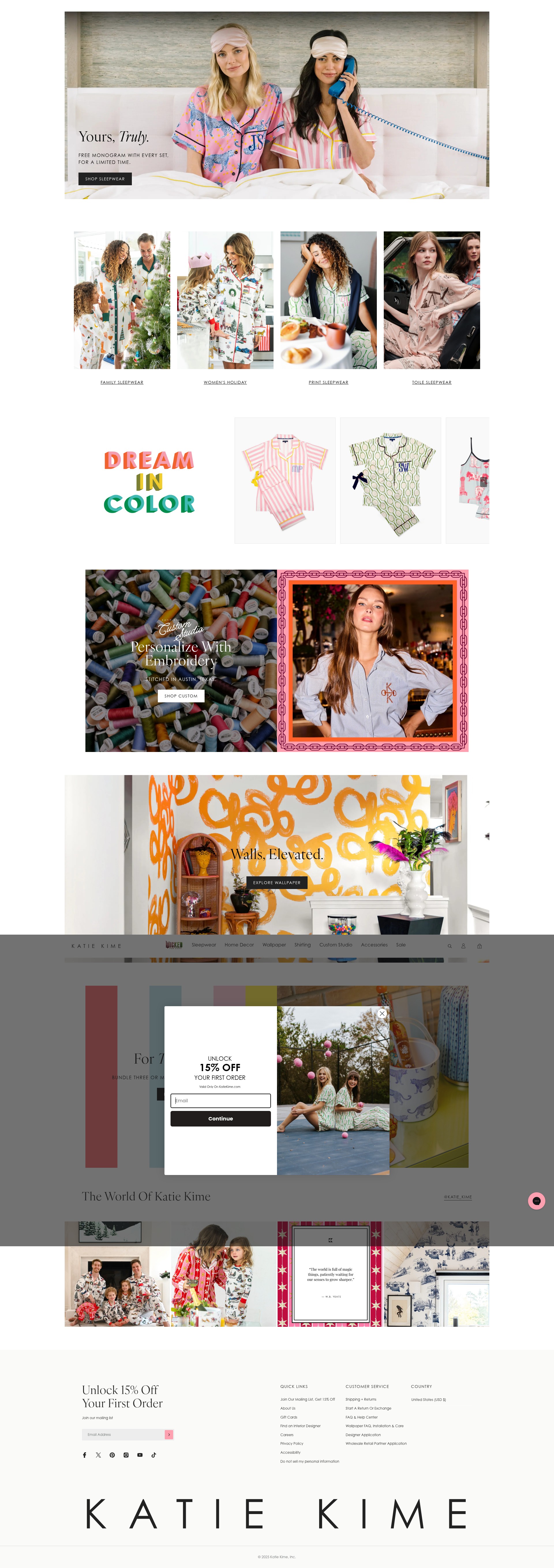 Screenshot of katiekime.com