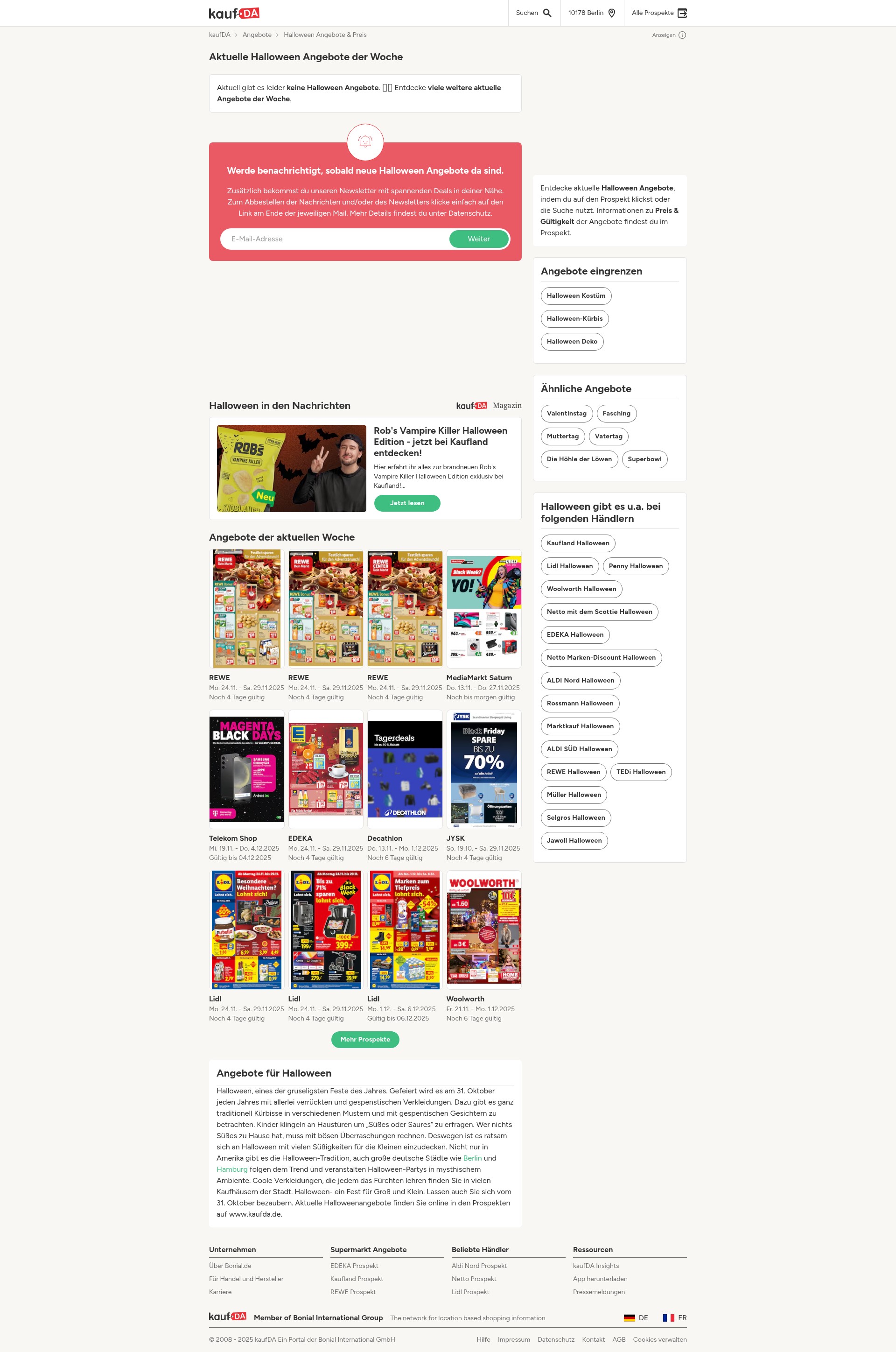Screenshot of kaufda.de