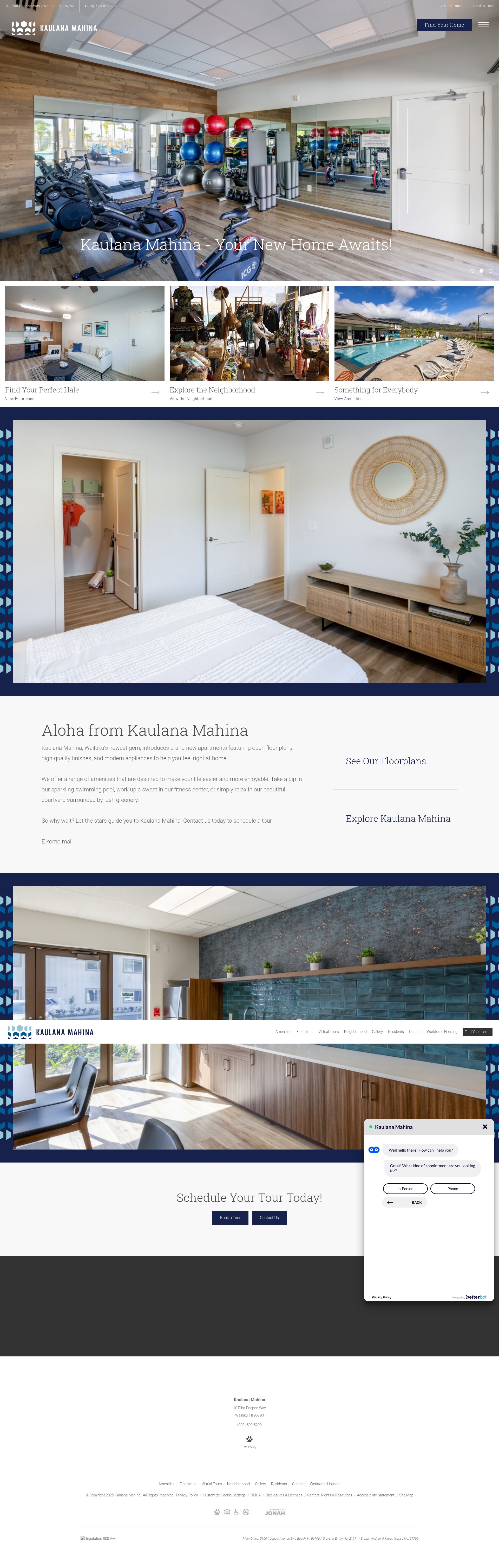 Screenshot of kaulanamahinaapts.com