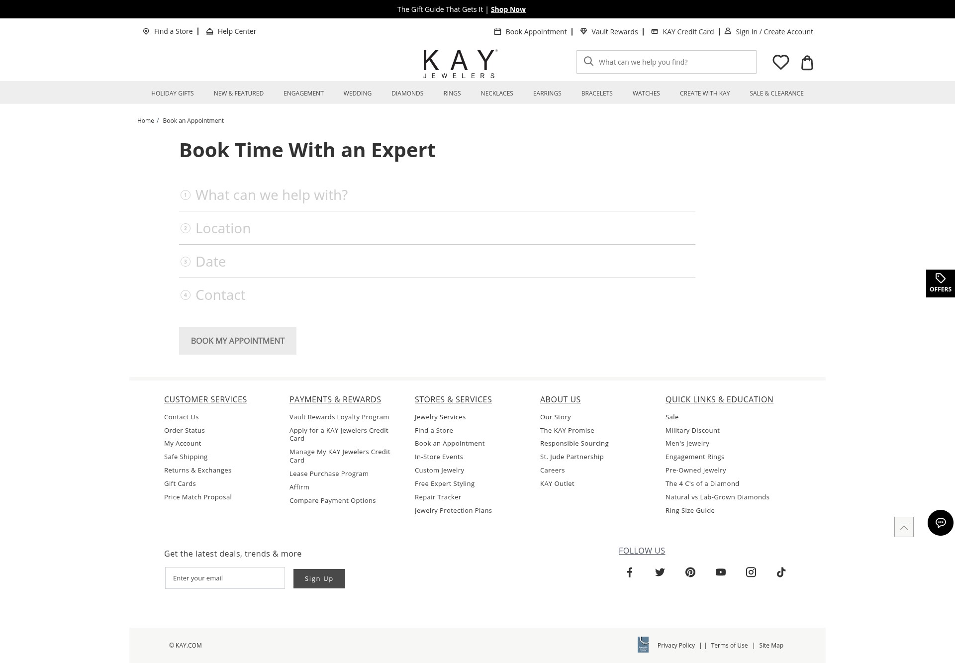 Screenshot of kay.com