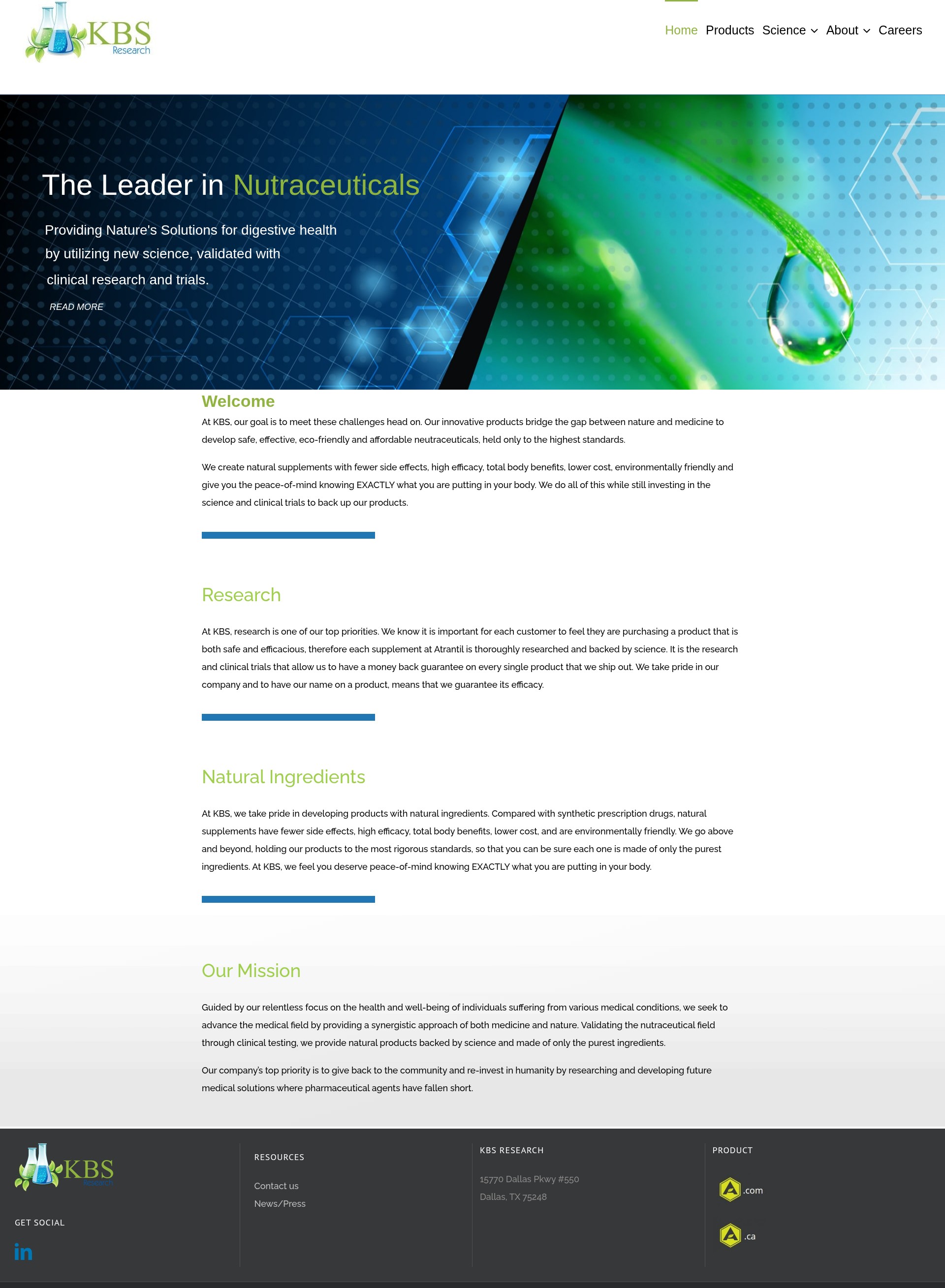 Screenshot of kbsresearch.com