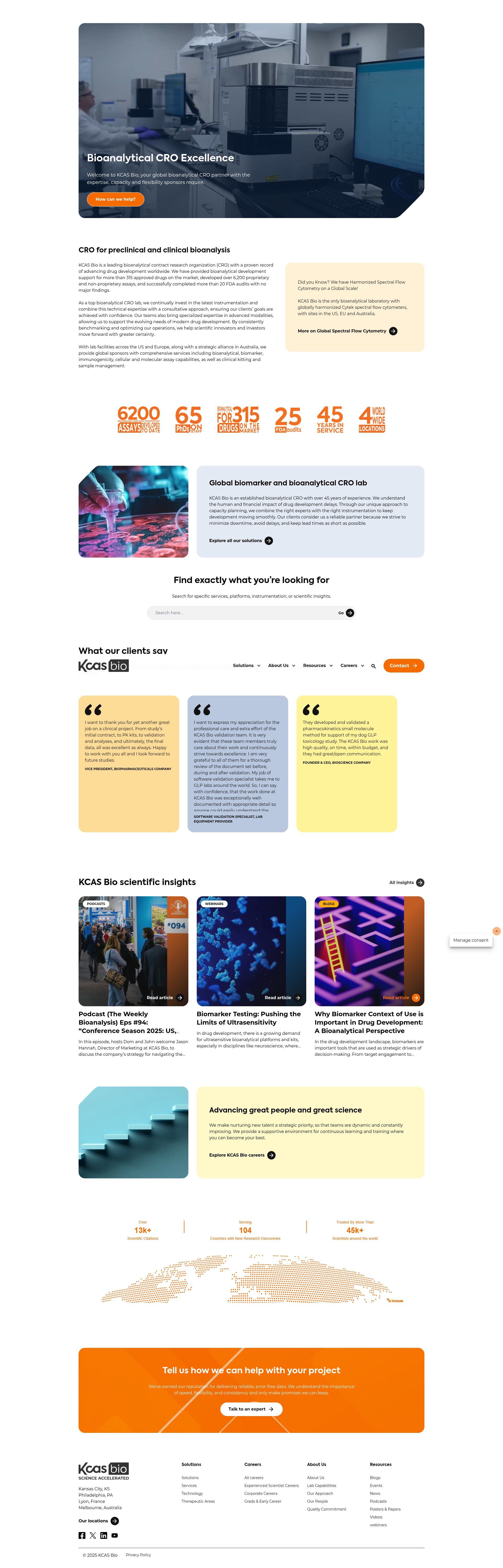 Screenshot of kcasbio.com