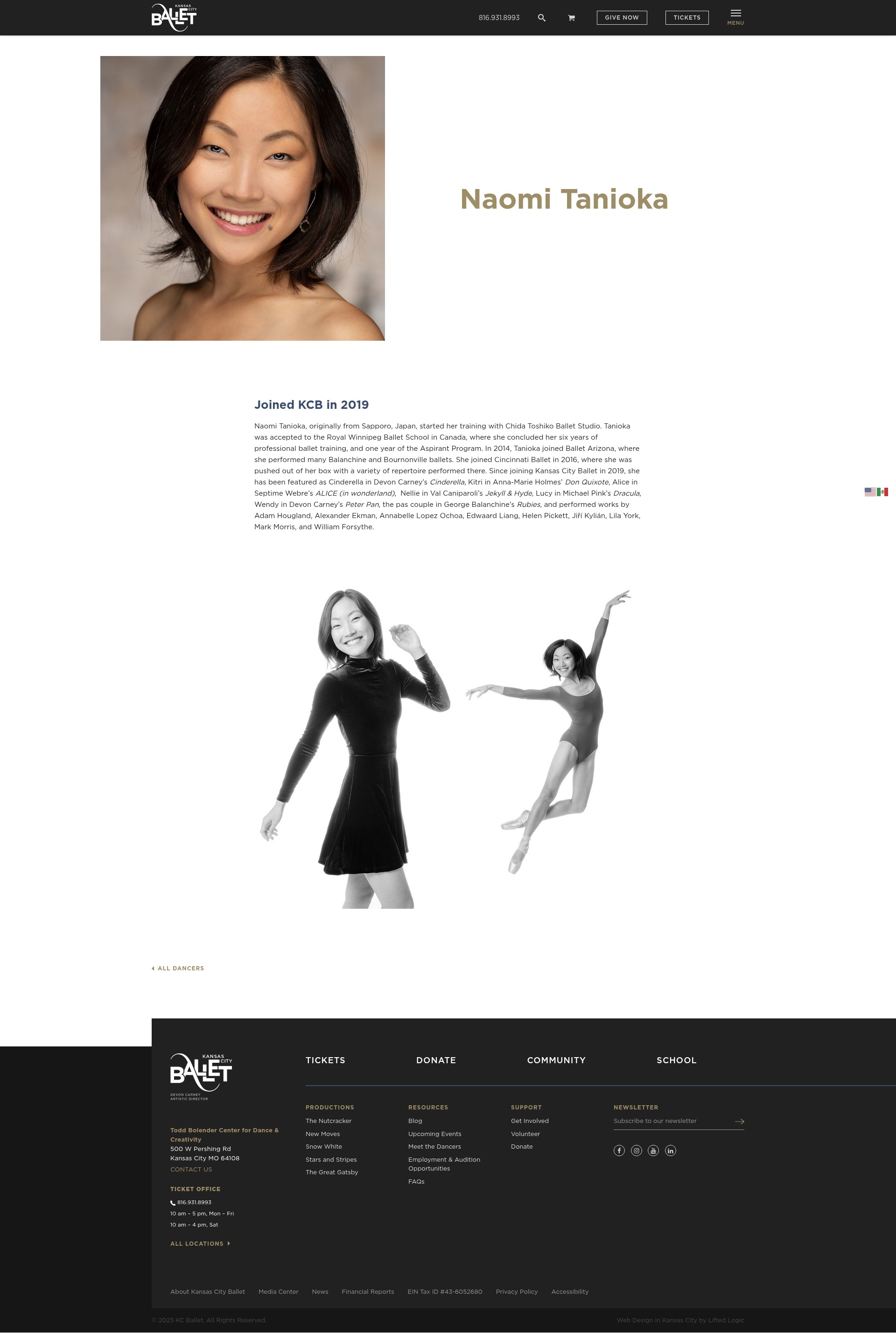 Screenshot of kcballet.org