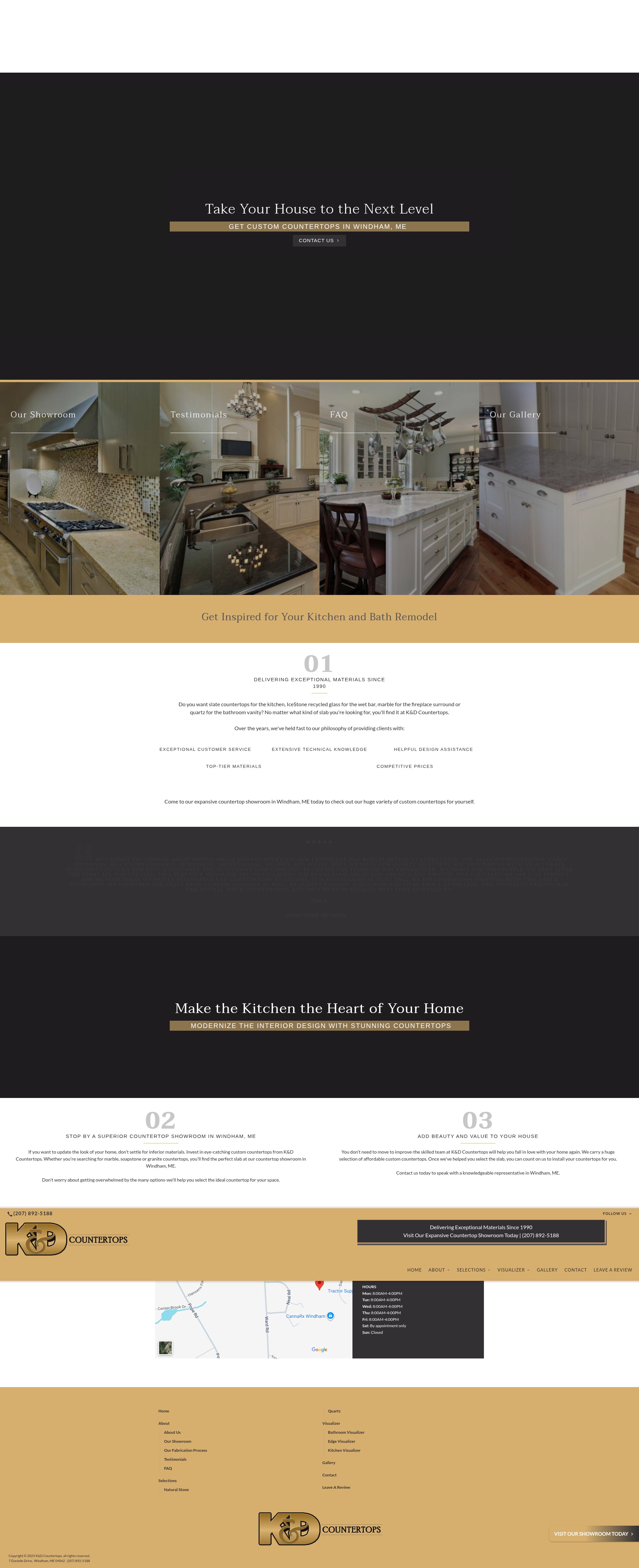 Screenshot of kdcountertops.com