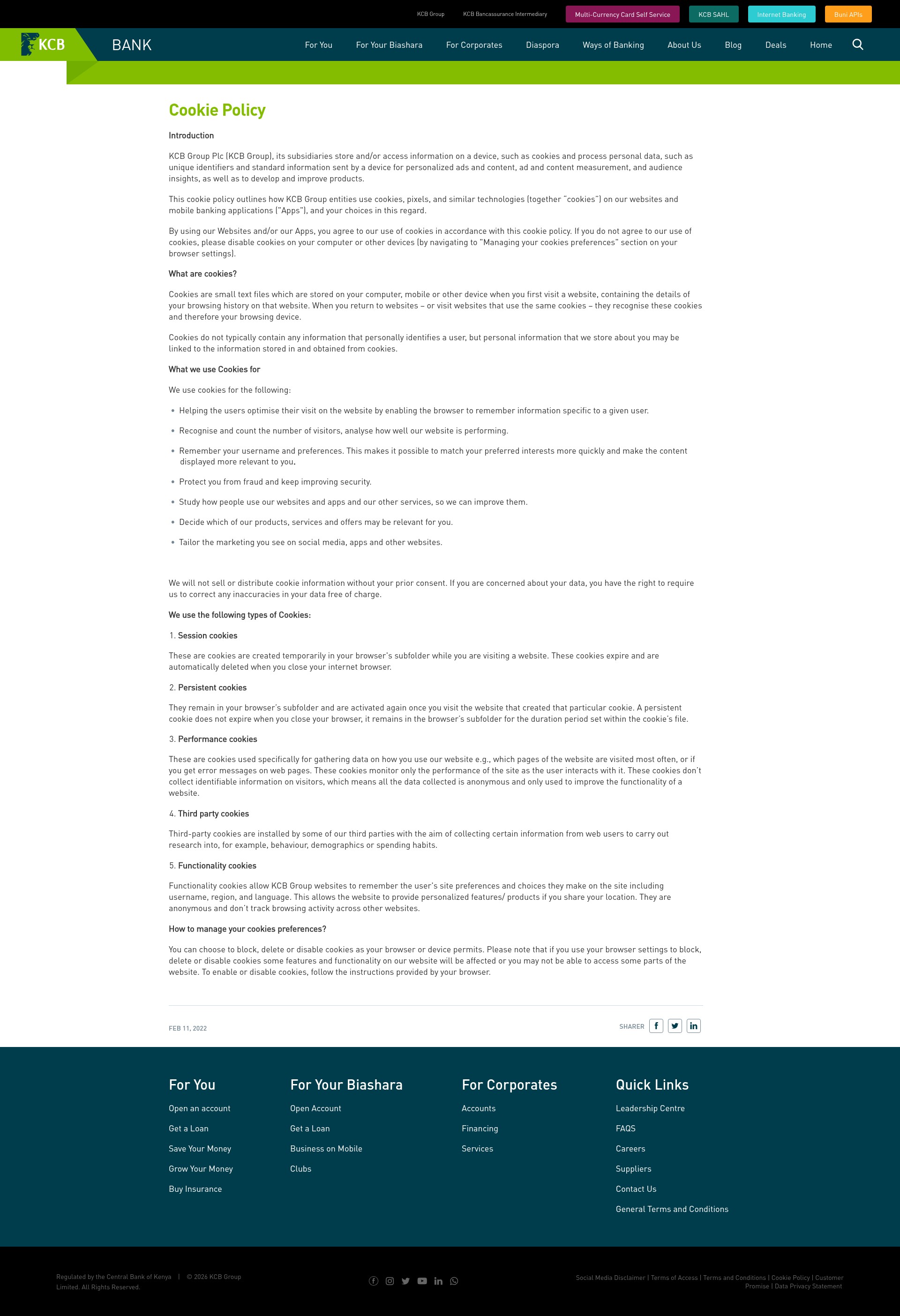 Screenshot of ke.kcbgroup.com