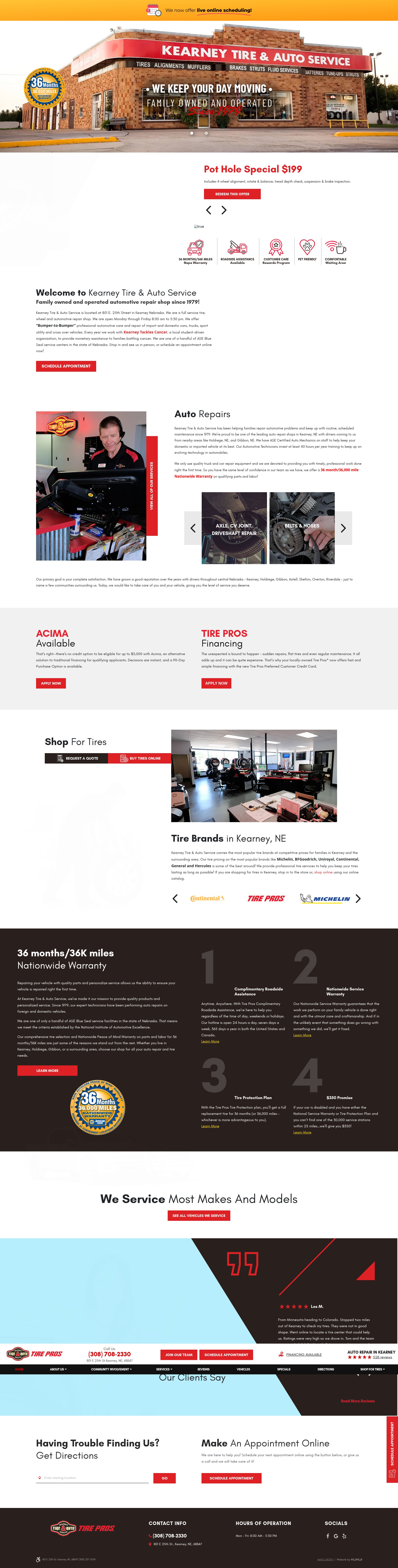 Screenshot of kearneytire.com