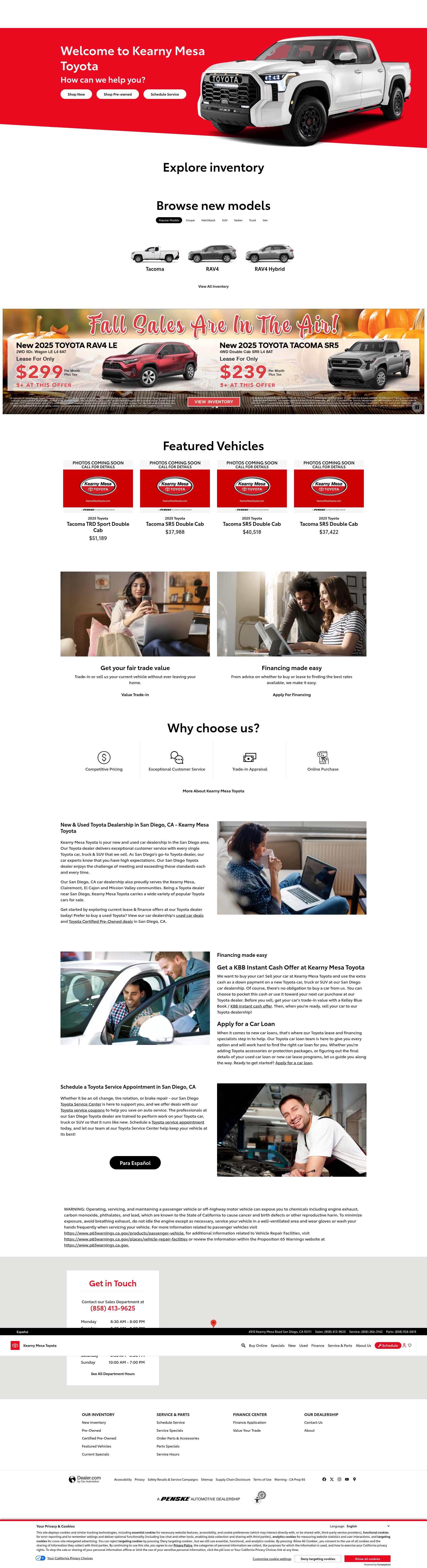 Screenshot of kearnymesatoyota.com
