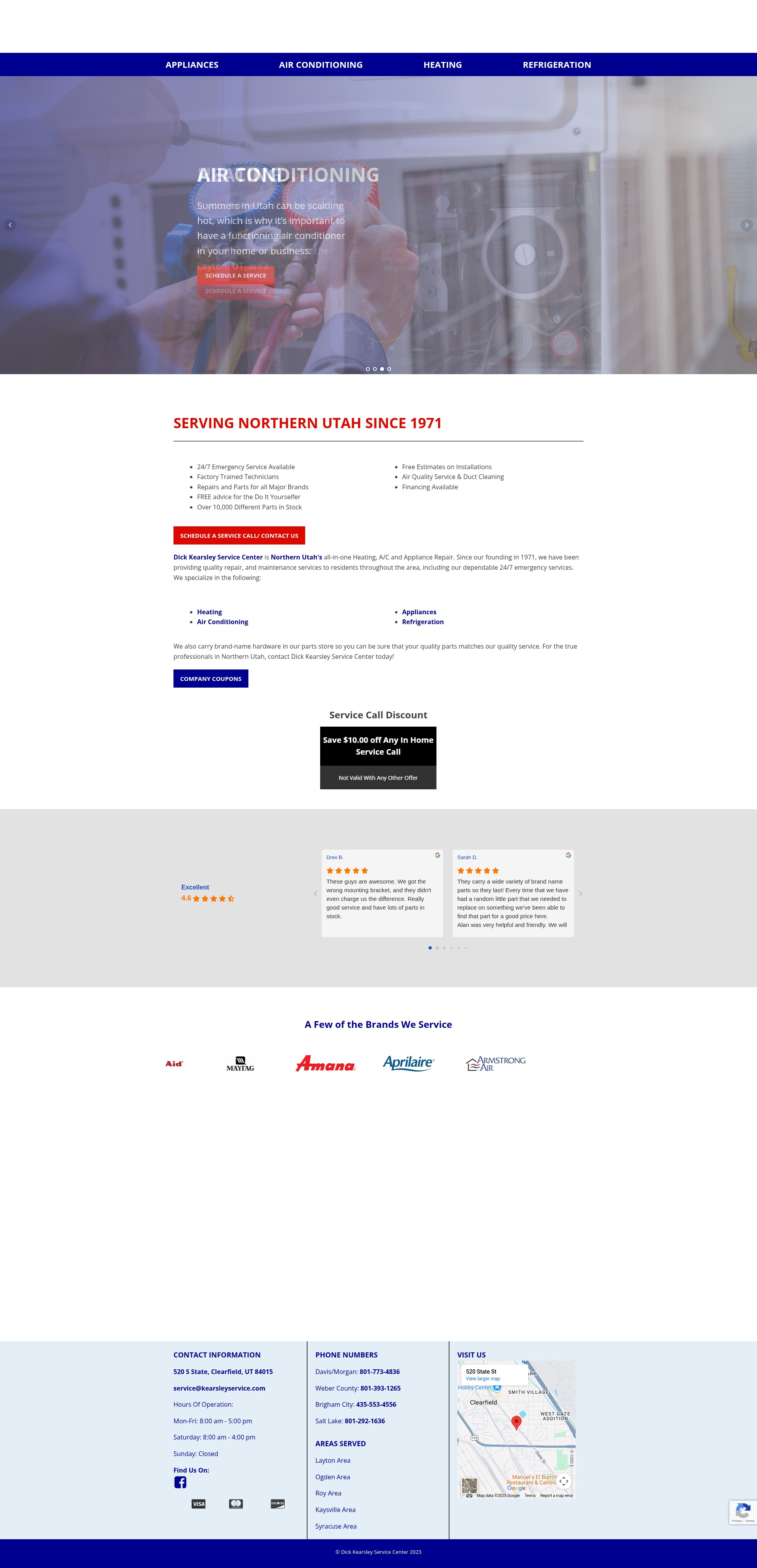 Screenshot of kearsleyservice.com