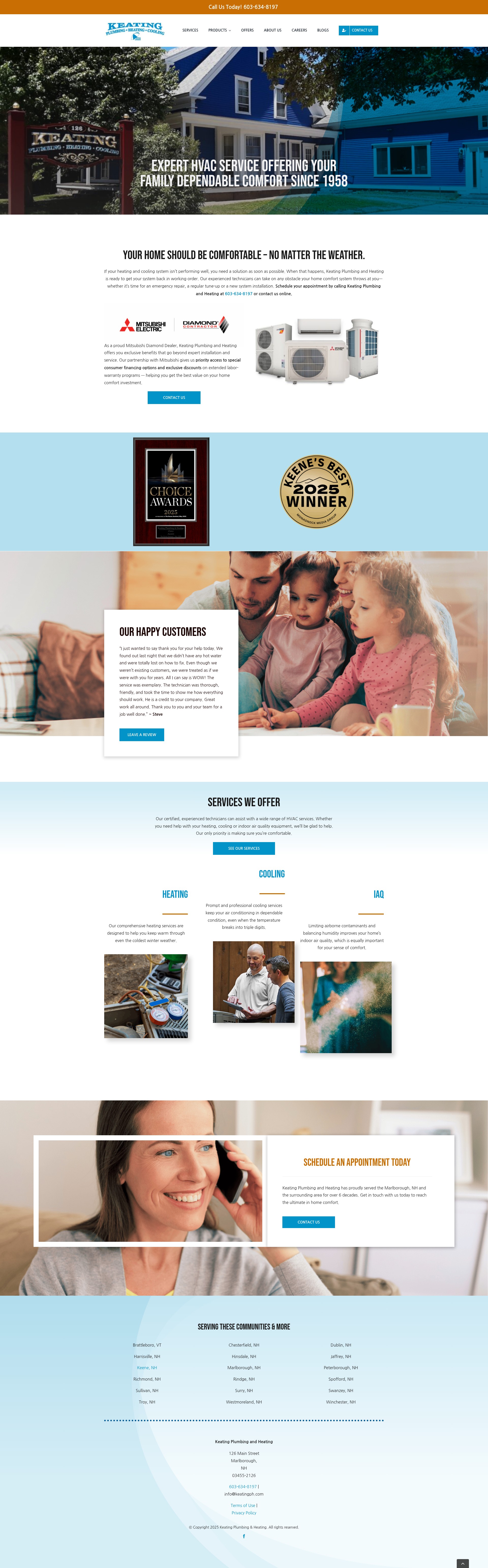 Screenshot of keatingph.com