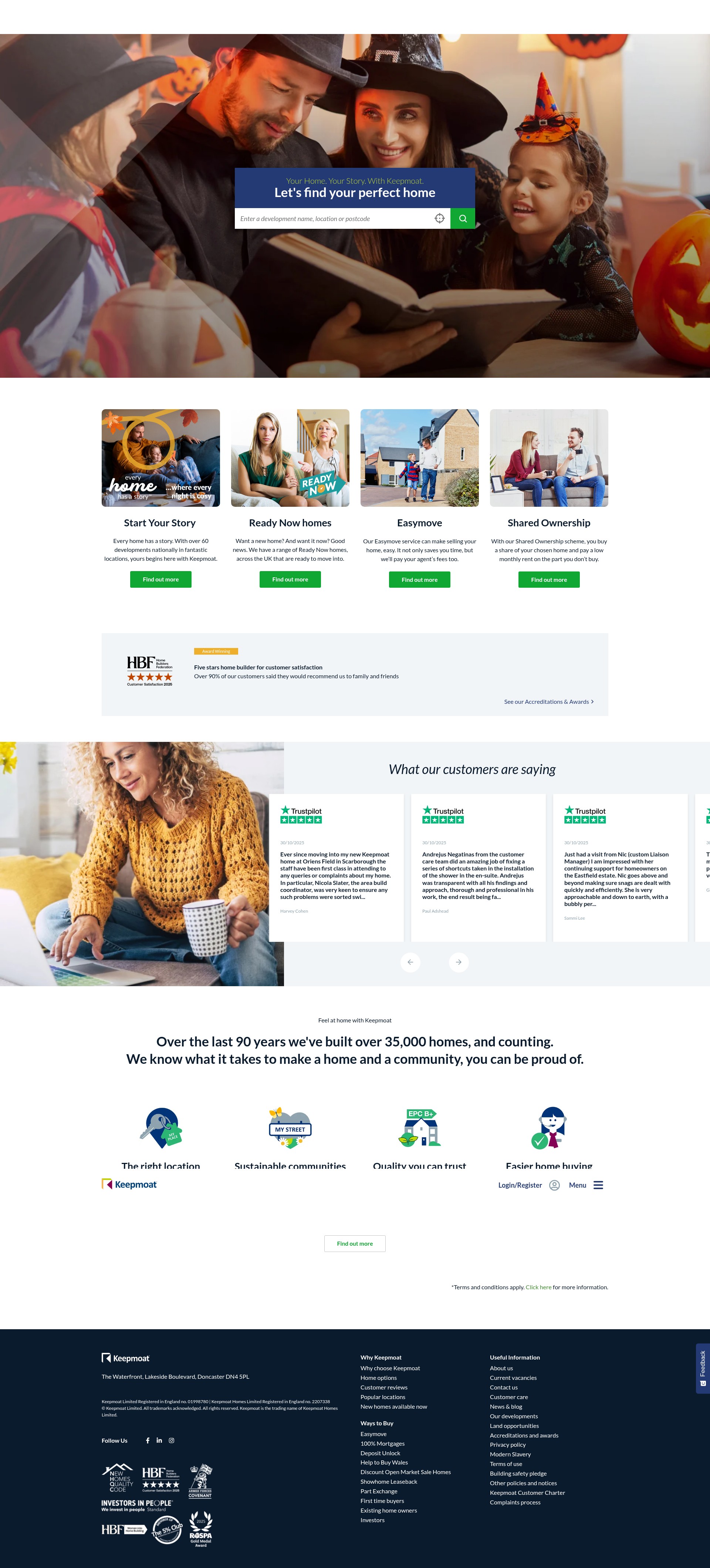 Screenshot of keepmoat.com